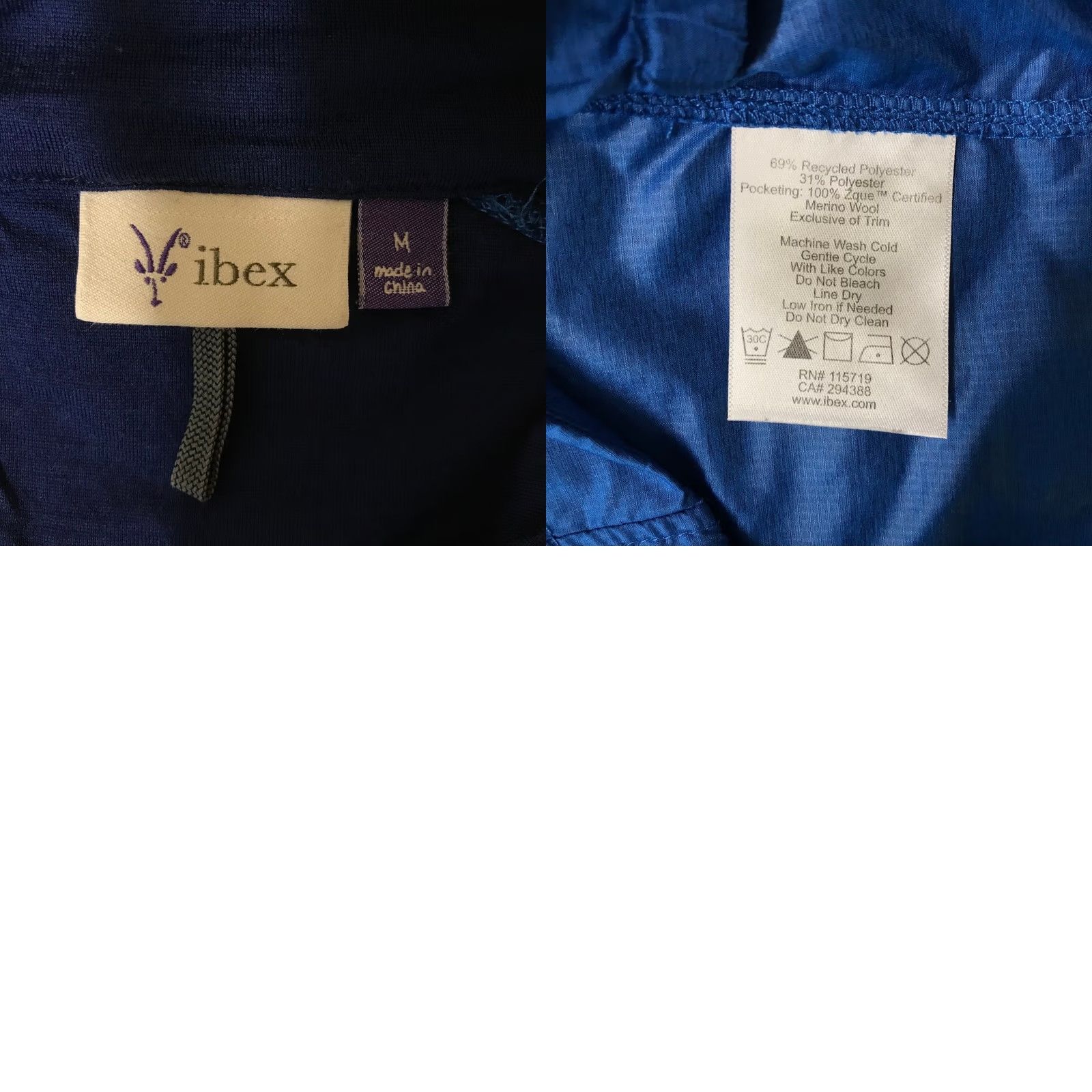 Vintage Ibex Mens Full Zip Windbreaker Jacket Blue Reflective Mock Neck Size M Size US M / EU 48-50 / 2 - 8 Thumbnail