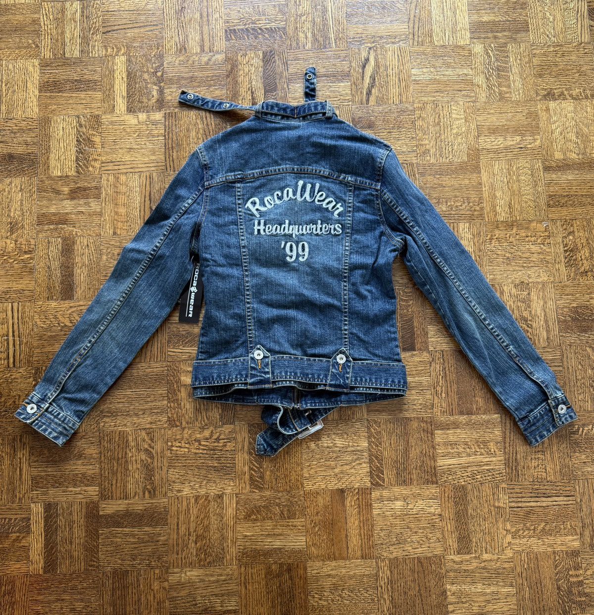 Rocawear NWT Vintage Rocawear Chain Stitched Denim Jean Jacket Size M / US 6-8 / IT 42-44 - 2 Thumbnail
