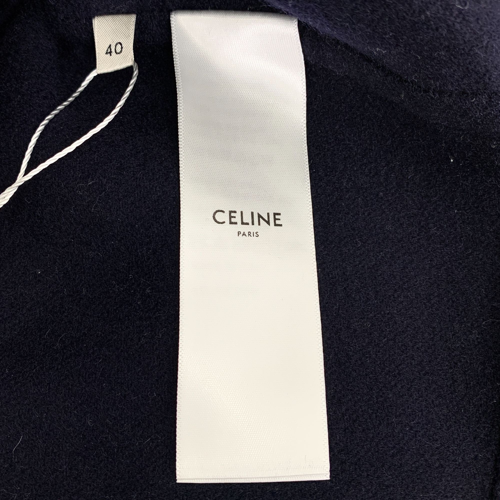Celine Celine Dark Blue Cashmere Hooded Jacket With Gold Button Det Size S / US 4 / IT 40 - 4 Thumbnail
