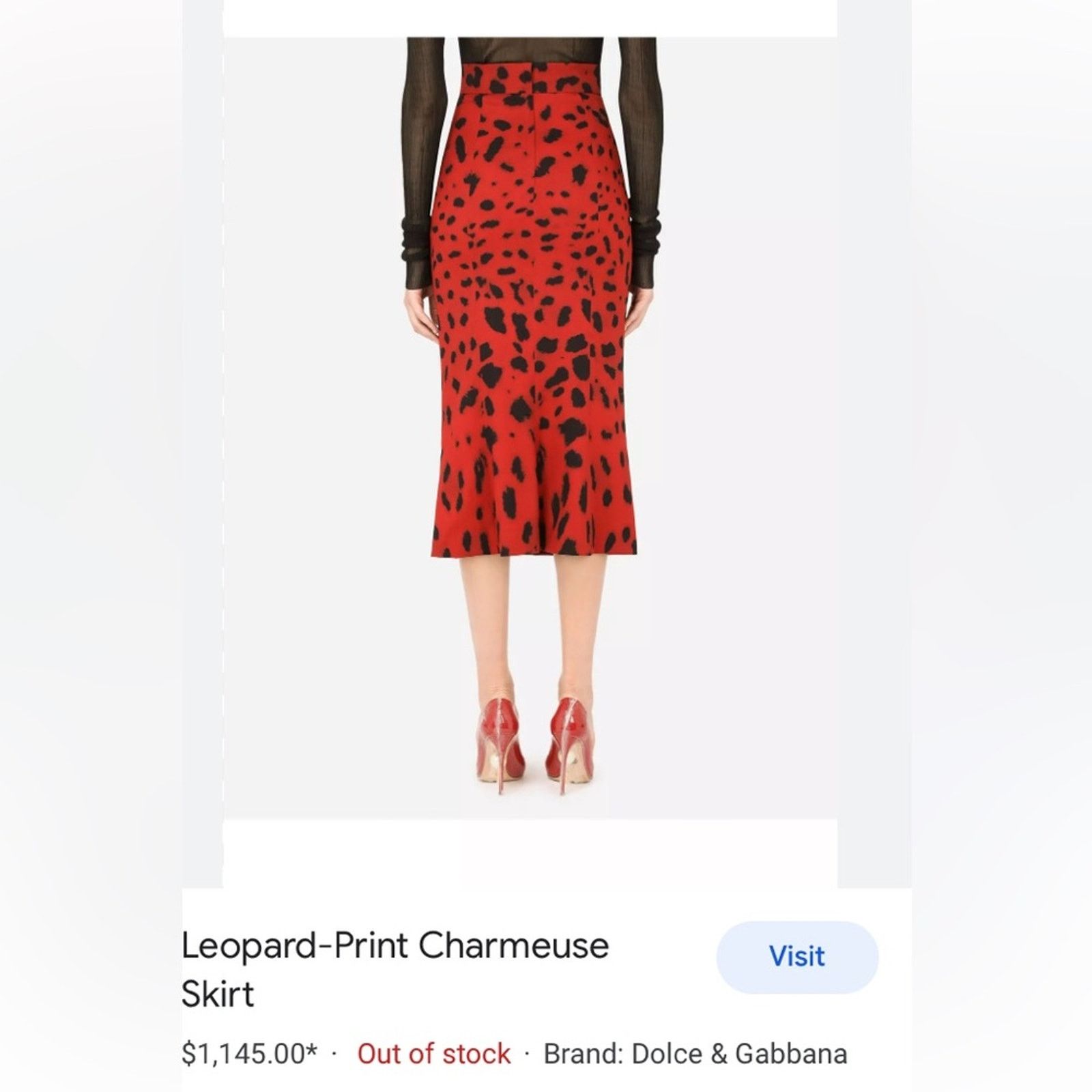 Vintage 80’s Disegni abstract print red and black silk skirt Size 26" / US 2 / IT 38 - 11 Thumbnail