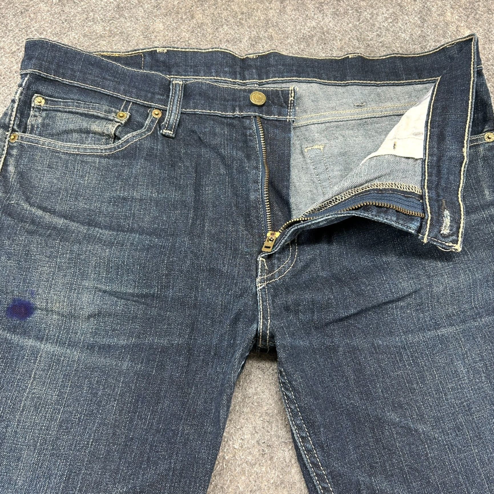 Levi's Levi's 511 Jeans Slim Stretch Denim Cotton 38x32 Blue Dark Wash Men Regular Size US 38 / EU 54 - 2 Thumbnail