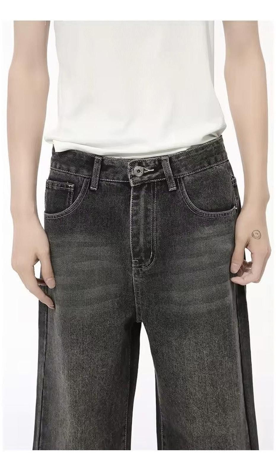 Other Distressed Whiskered Wide-Leg Denim Jeans Size US 33 - 4 Thumbnail