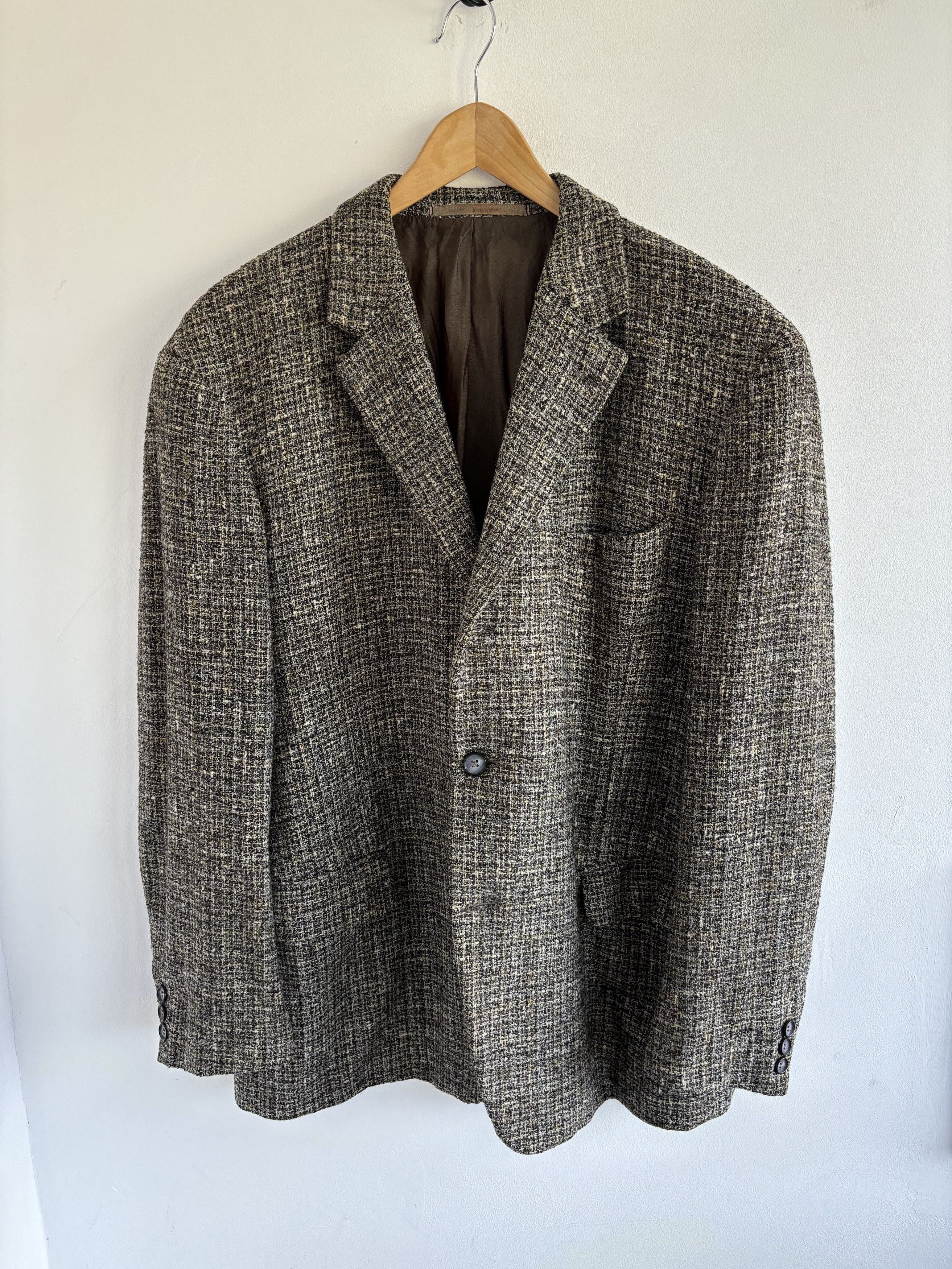 Vintage Vintage Tweed Grey Blazer Size 44R - 1 Thumbnail