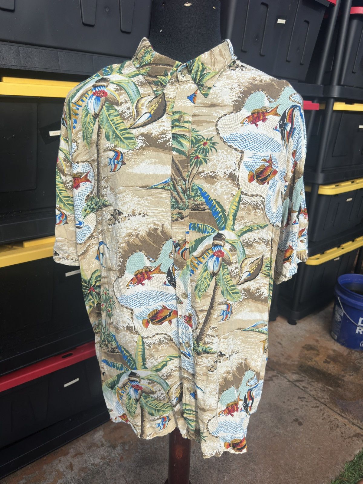 Reyn Spooner Reyn Spooner Tailored Fit Hawaiian Print Blue Men's XXL Size US XXL / EU 58 / 5 - 1 Thumbnail