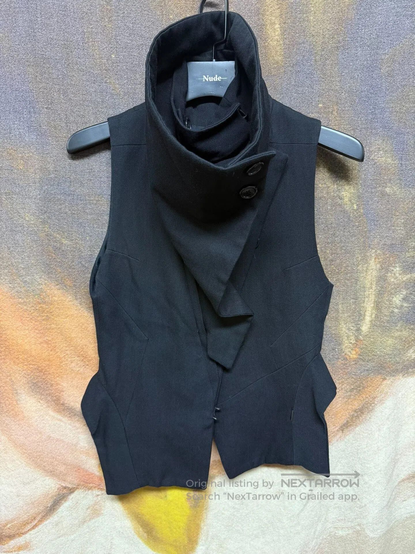Ann Demeulemeester black layered wool vest by ann demeulemeester. Size XS / US 0-2 / IT 36-38 - 2 Thumbnail