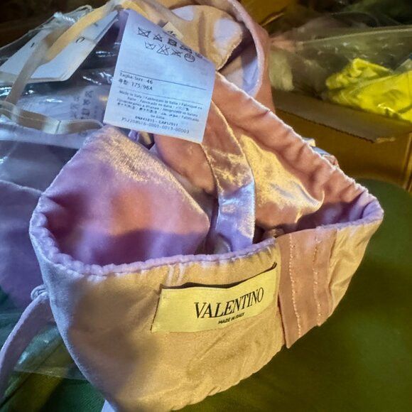 Valentino Valentino Velvet Halter Crop Top In Water Lilac Size L / US 10 / IT 46 - 3 Thumbnail
