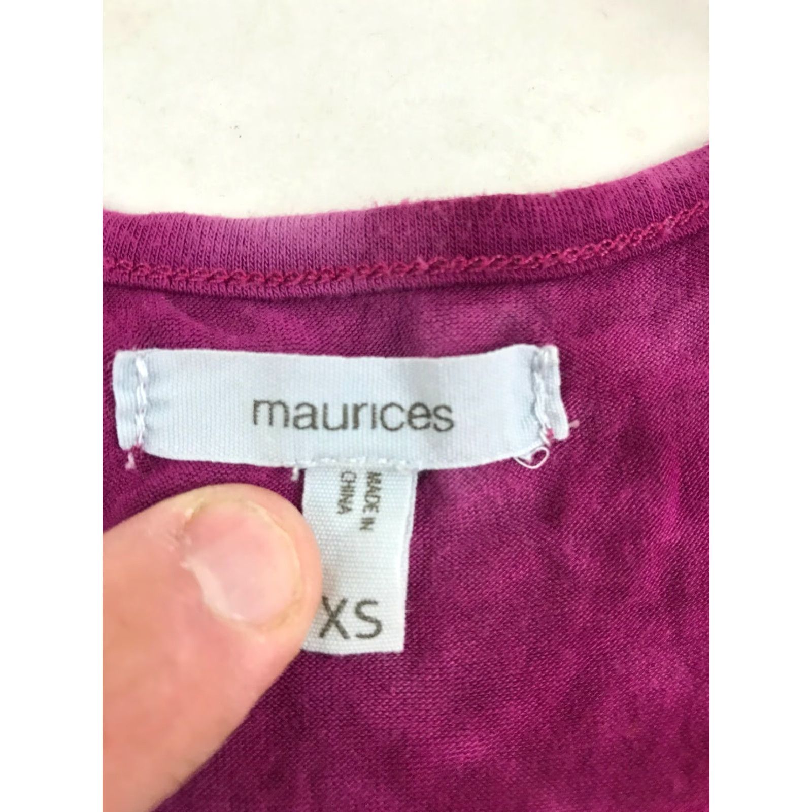 Vintage Maurices Tie Dye Top Women's XS White Magenta "Every Summer has a story" Size XS / US 0-2 / IT 36-38 - 5 Thumbnail