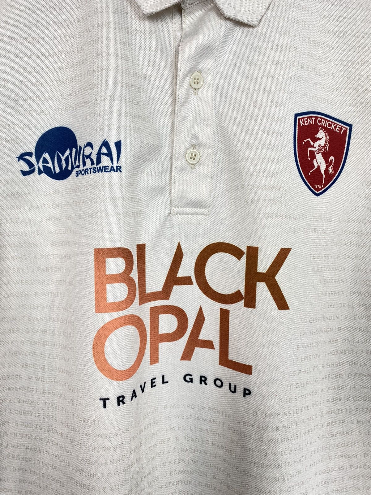 Other Samurai Kent Kricket Polo Shirt Jersey Sportswear White Top Size US M / EU 48-50 / 2 - 3 Thumbnail
