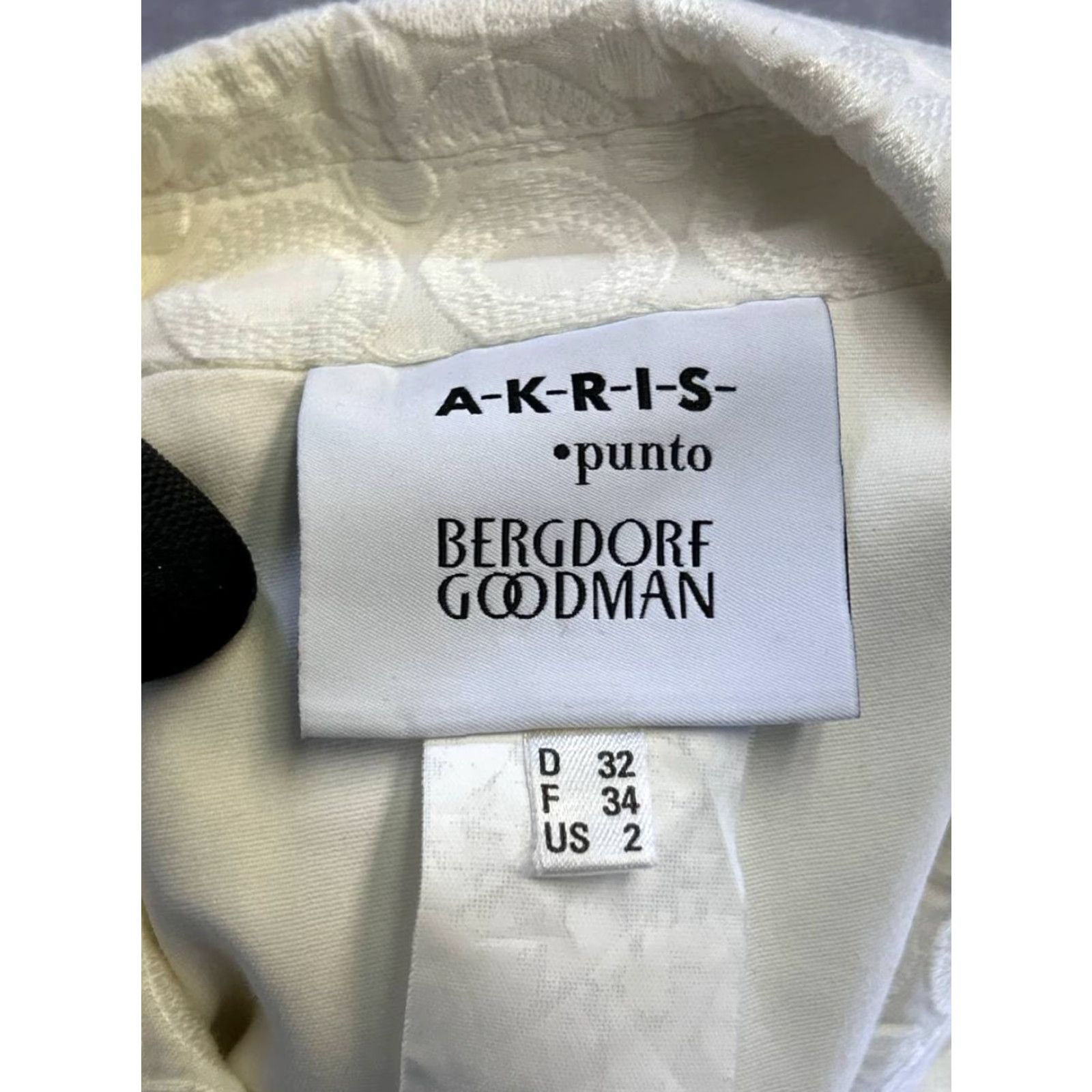 Akris Akris Jacket Womens 3 Ivory Cotton Size XS / US 0-2 / IT 36-38 - 3 Thumbnail