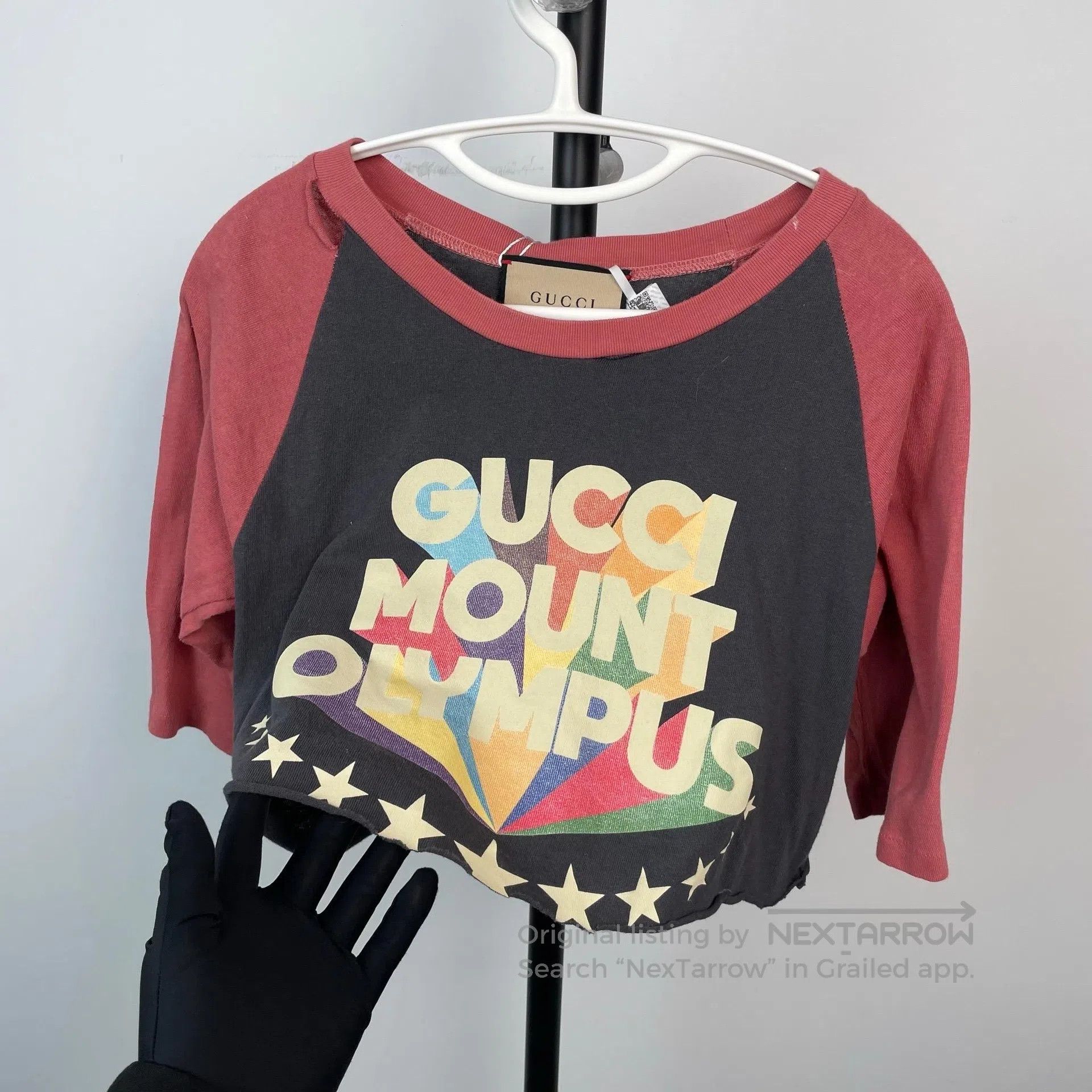 Gucci Guicci Letter Star Print Short Sleeve Short Top| Size XS / US 0-2 / IT 36-38 - 2 Thumbnail