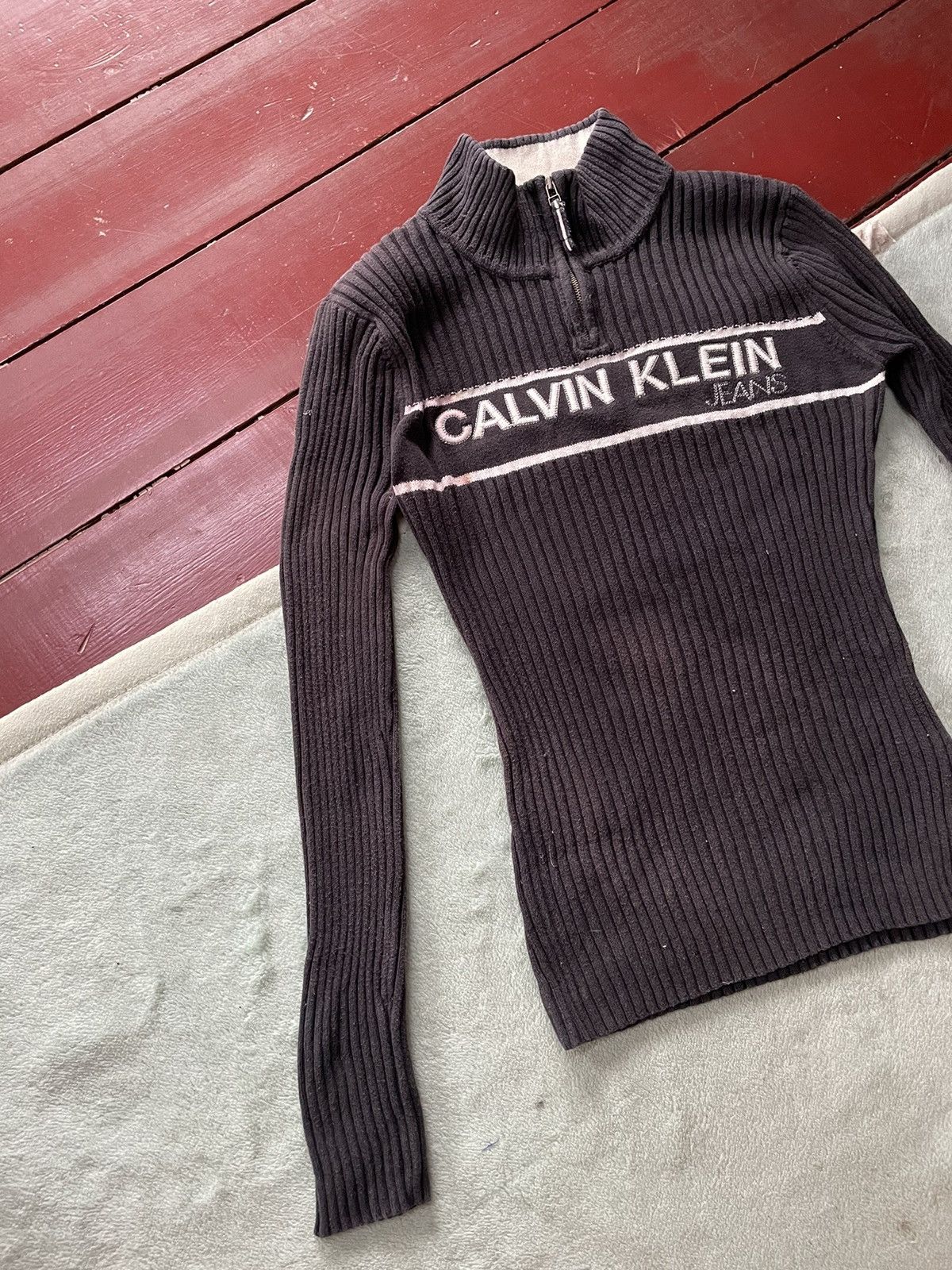 Calvin Klein Calvin Klein Jeans Stretch Shirt Half Zipper Size M / US 6-8 / IT 42-44 - 3 Thumbnail