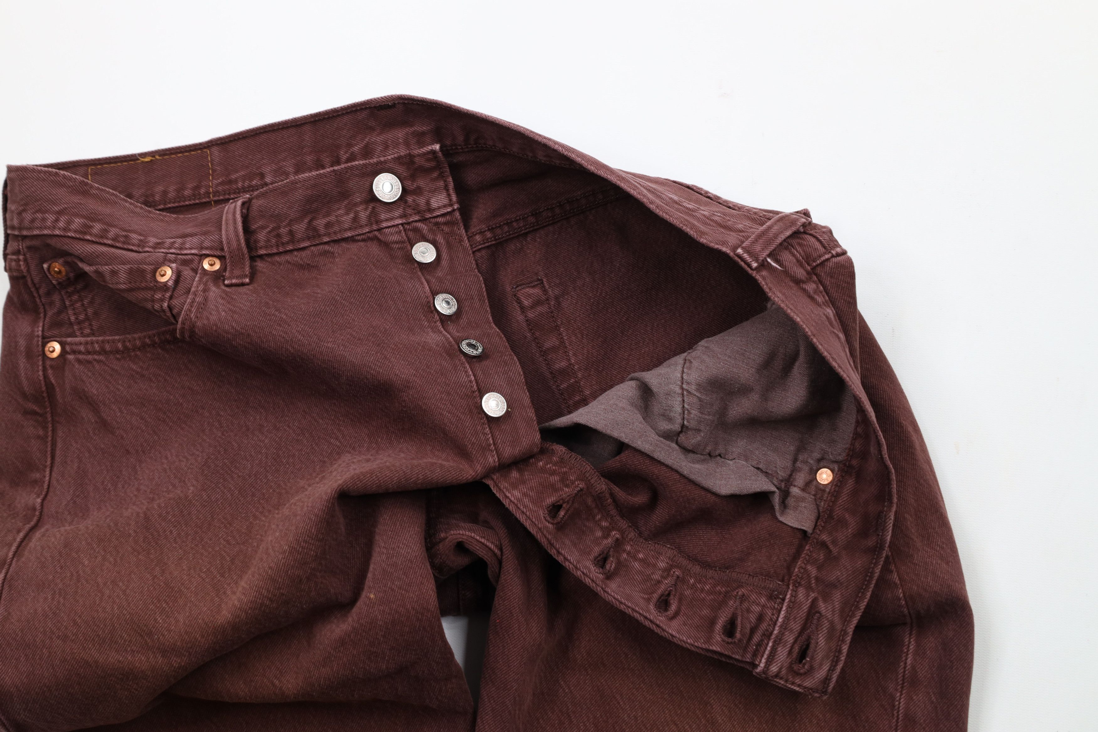 Levi's × Vintage Vintage Y2K Levis 501xx Button Fly Original Fit Jeans Red Size US 36 / EU 52 - 7 Thumbnail