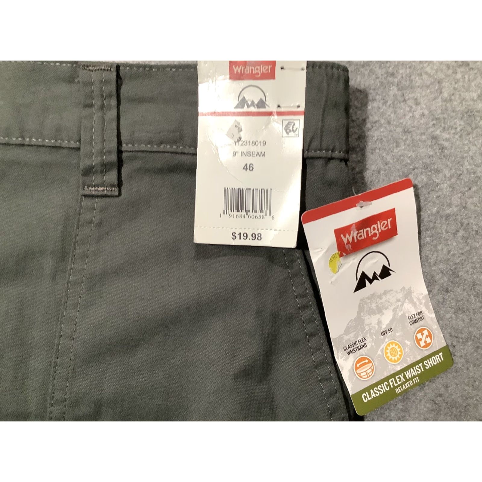 Wrangler Wrangler Gray Shorts Bermuda Relaxed 46 Men Cotton Nylon Spandex Flex Logo Cargo Pockets Casual Slim Size US 30 / EU 46 - 3 Thumbnail