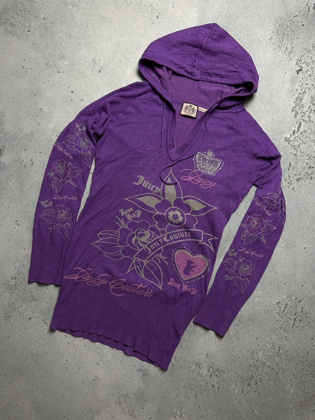 Juicy Couture Juicy Couture Hoodie Dress Tunik Vintage Made in America USA Size S / US 4 / IT 40 - 20 Thumbnail