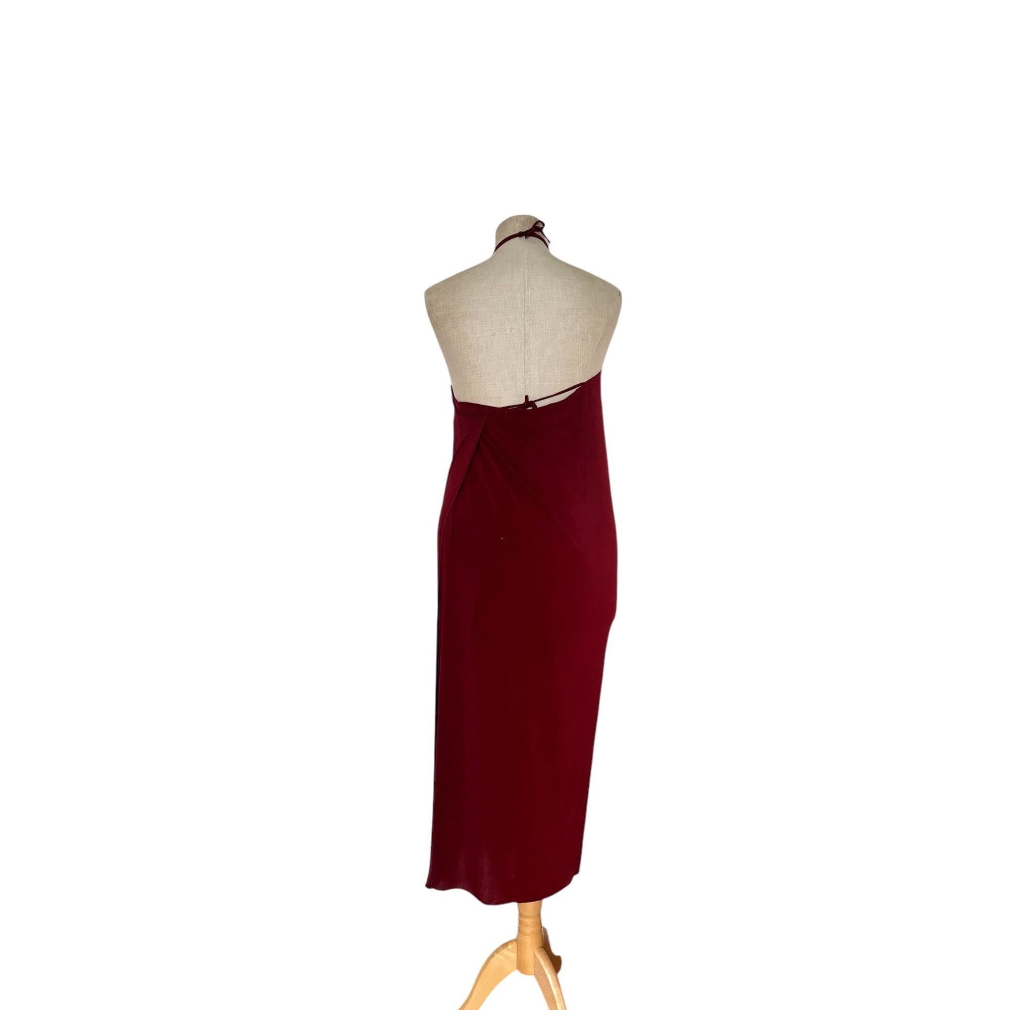Jean Paul Gaultier 1990s Abalone Shell Burgundy Dress Size M / US 6-8 / IT 42-44 - 4 Thumbnail