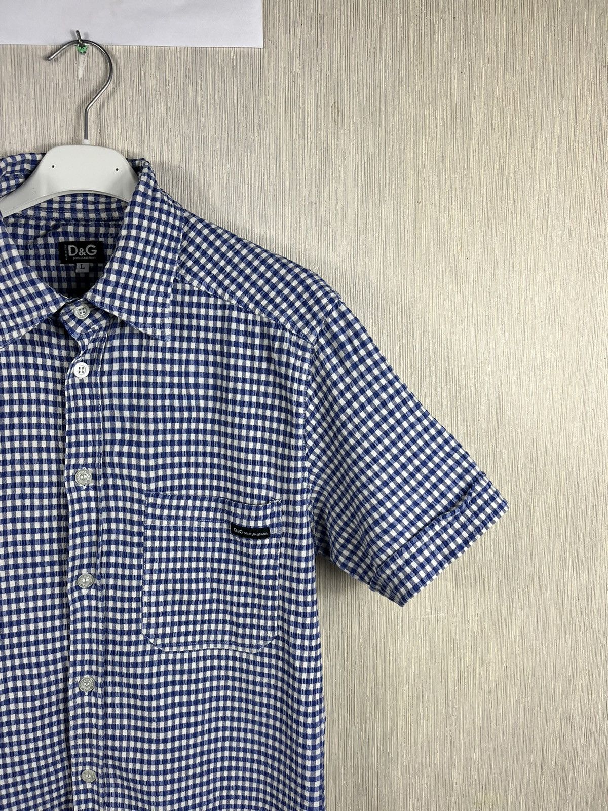 Dolce & Gabbana × Vintage Vintage Dolce & Gabbana gingham plaid checked pocket shirt Size US L / EU 52-54 / 3 - 4 Thumbnail