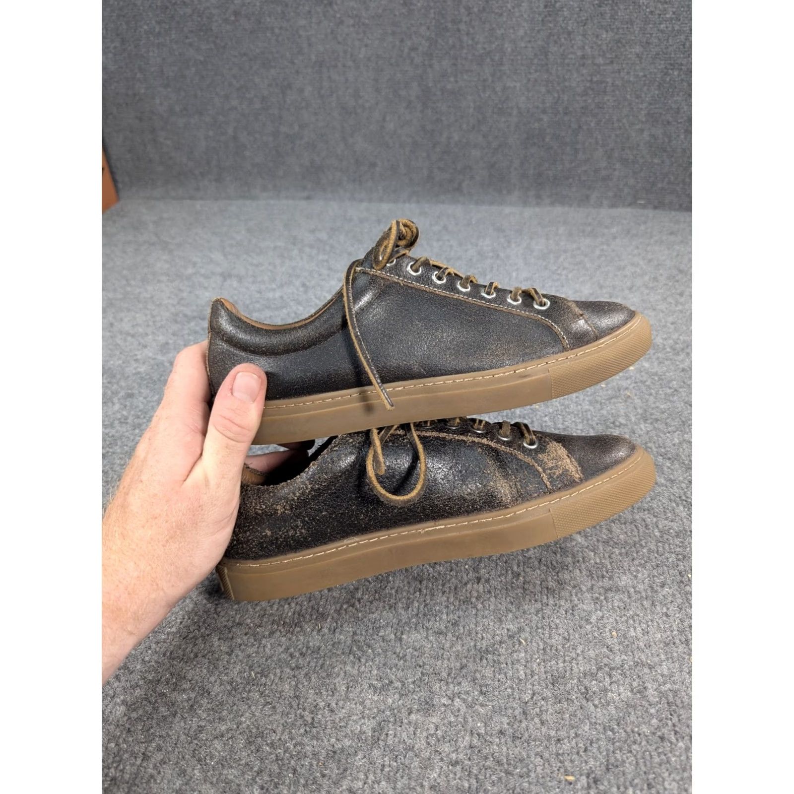 Vintage Everyday Sneakers Womens Brown Thursday Leather Lace Distressed Size Size US 7 / IT 37 - 3 Thumbnail