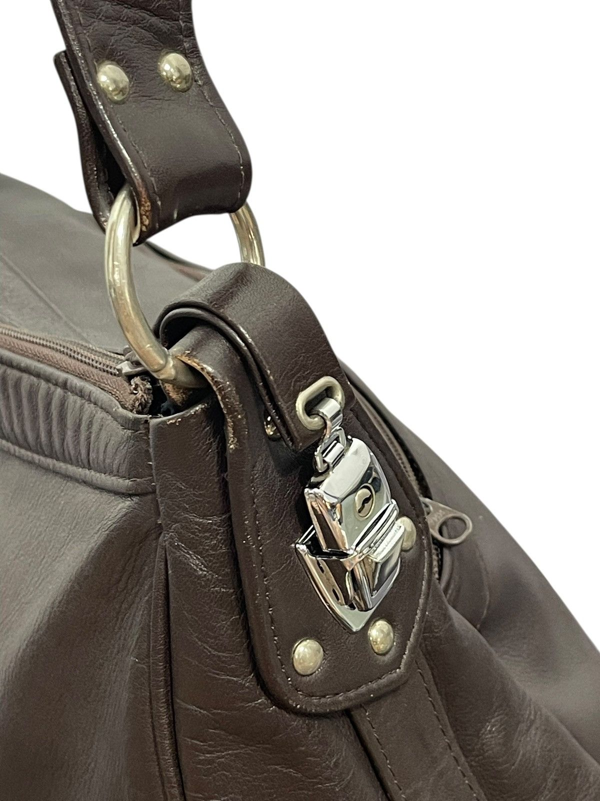 Genuine Leather Full Leather Vtg Unknown Travel Bag prada julius amiri 8🟩 Size ONE SIZE - 19 Thumbnail