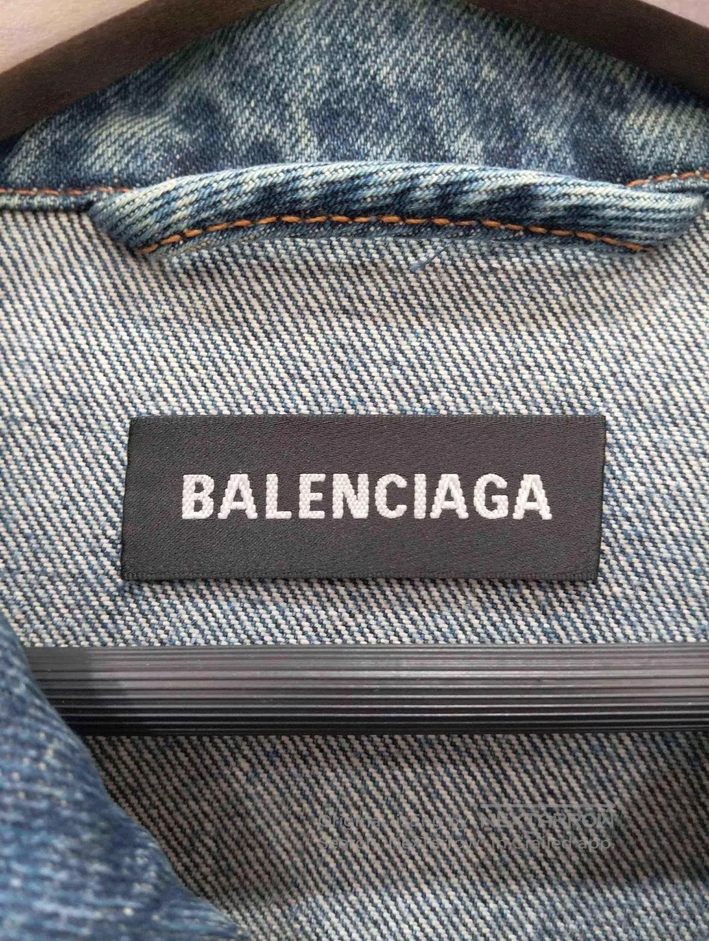 Balenciaga Blue Denim Jacket with Button Closure . Size US M / EU 48-50 / 2 - 3 Thumbnail