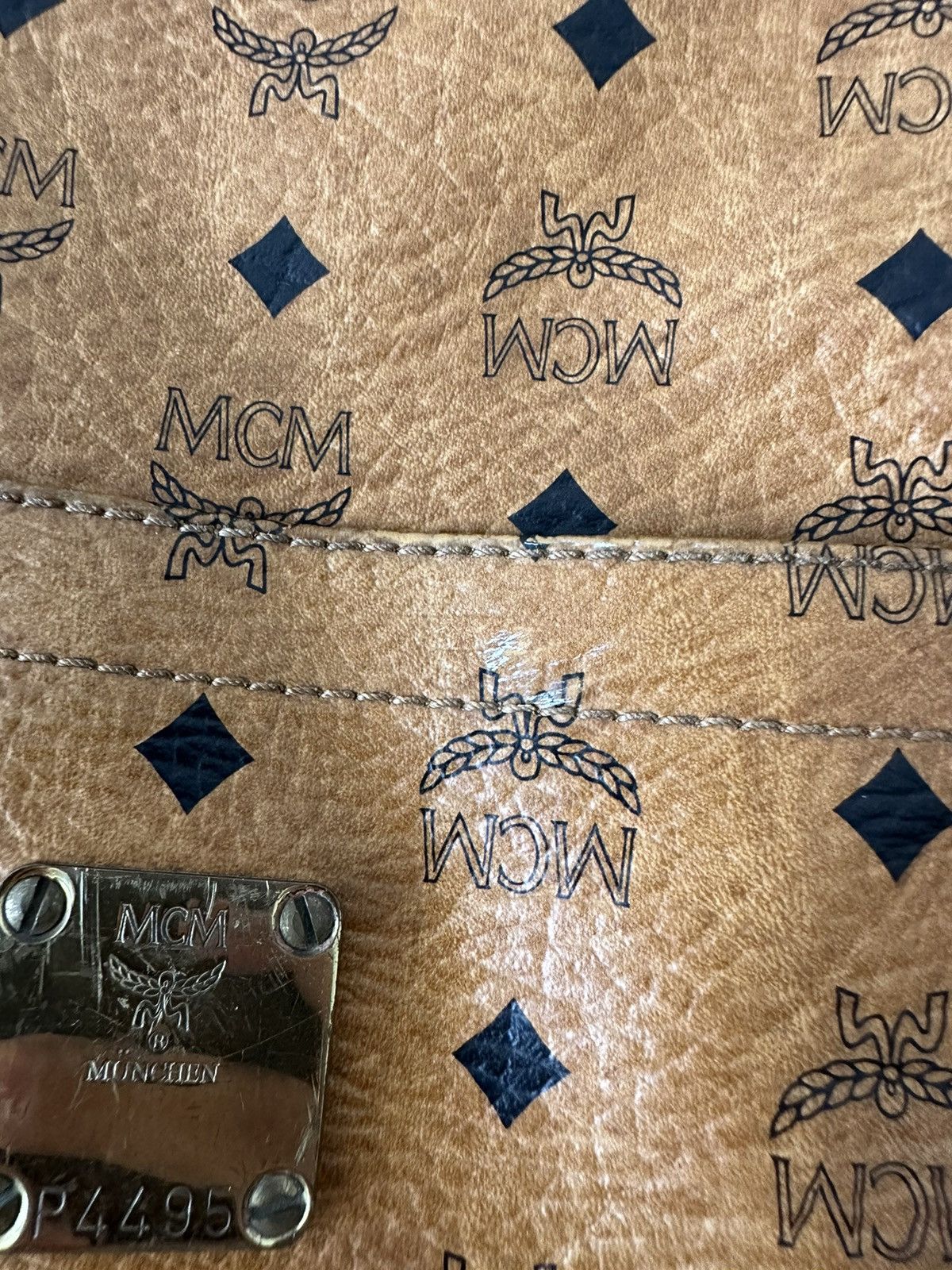 MCM Vintage 90s MCM Monogram Shoulder Bag Size ONE SIZE - 3 Thumbnail