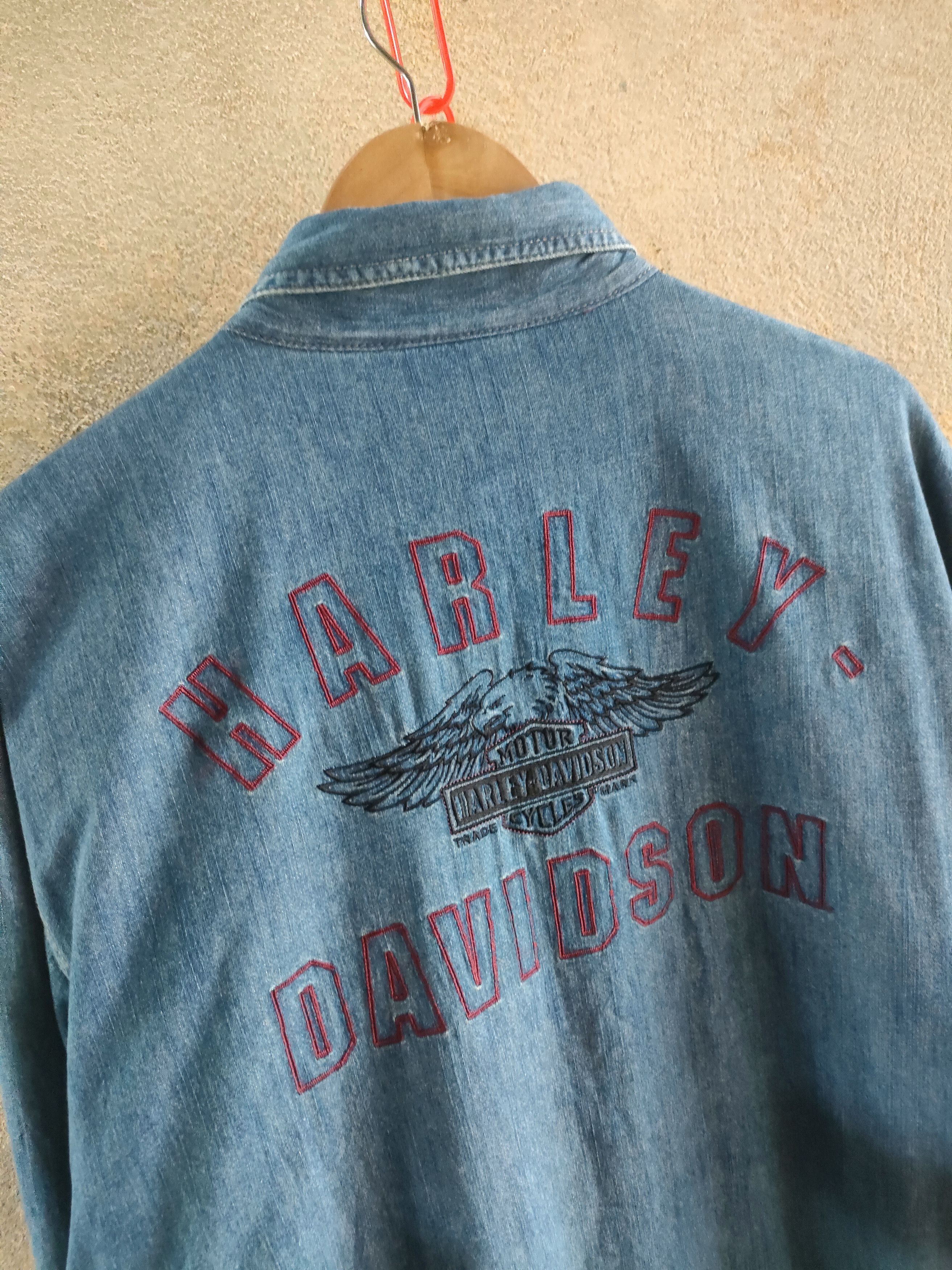 Harley Davidson Harley Davidson Flannel Denim Size US L / EU 52-54 / 3 - 4 Thumbnail