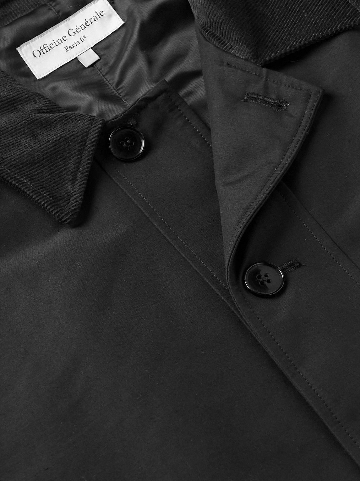 Officine Generale o1mle1025 Griffin Tech Cord Jacket in Black Size US L / EU 52-54 / 3 - 4 Thumbnail