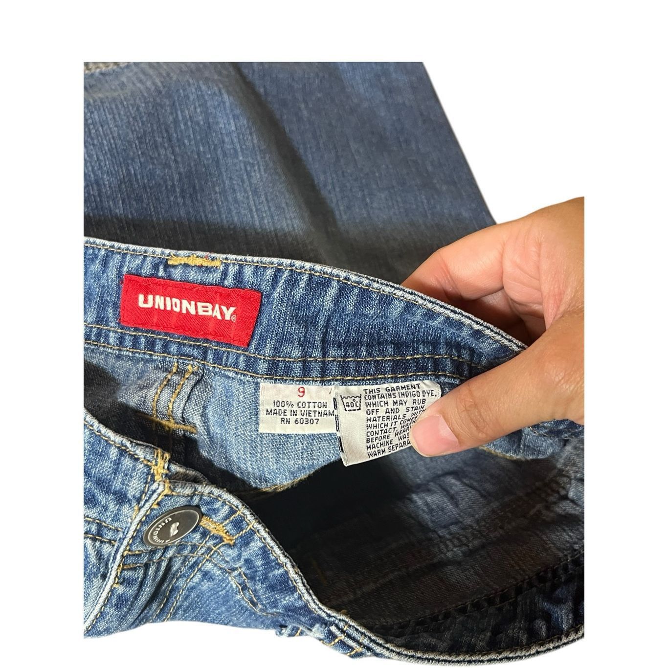 UNIONBAY Vintage Union Bay Y2K Denim Mini Skirt Size 9 Size 33" - 4 Thumbnail