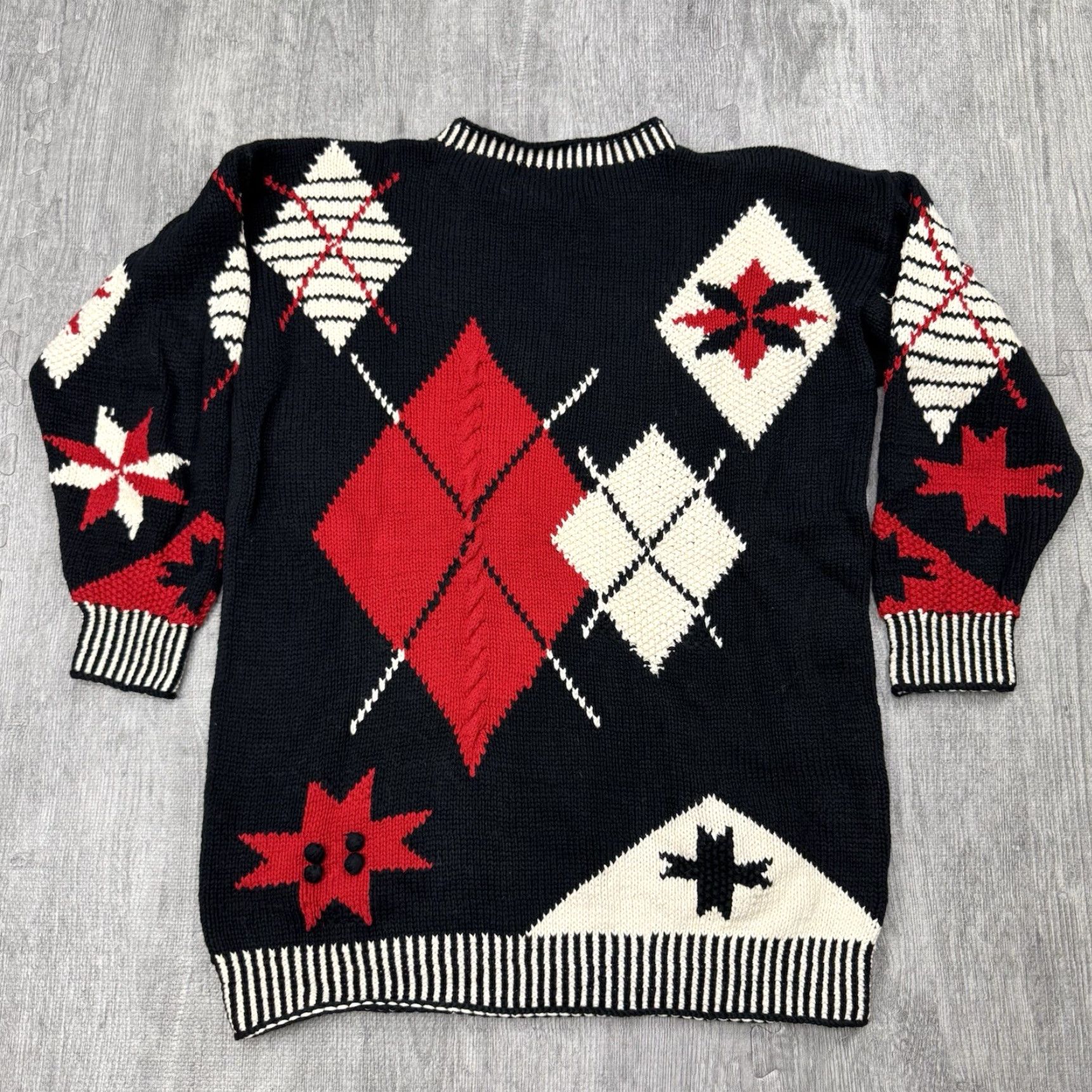 Jaeger VINTAGE Jaeger Men's Sweater 3D Knit Pullover Geometric Pattern British Wool Fall Winter Casual Size US M / EU 48-50 / 2 - 7 Thumbnail