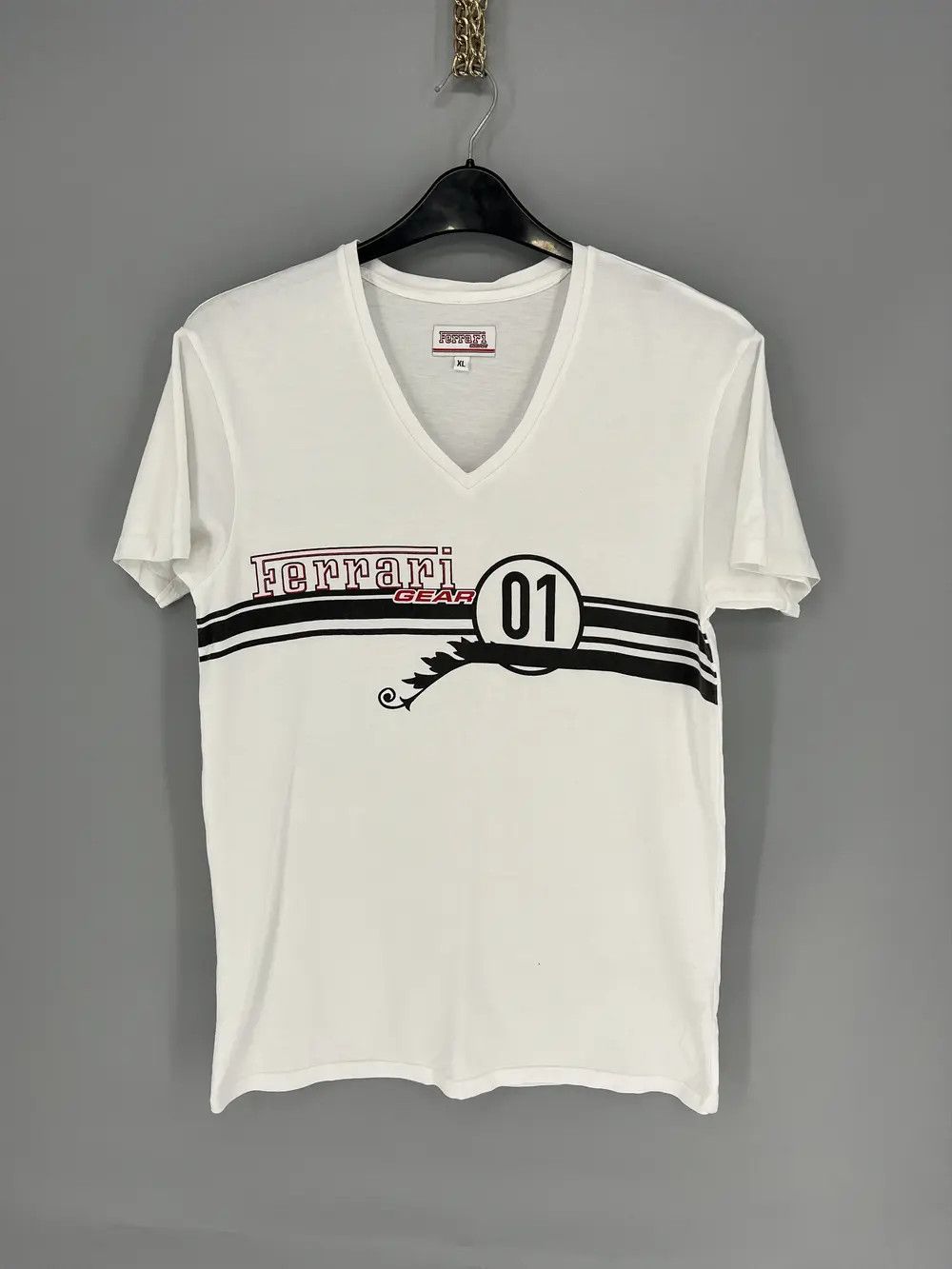 Vintage Vintage Ferrari Scuderia Single Stitch White Tee Size US XL / EU 56 / 4 - 1 Thumbnail