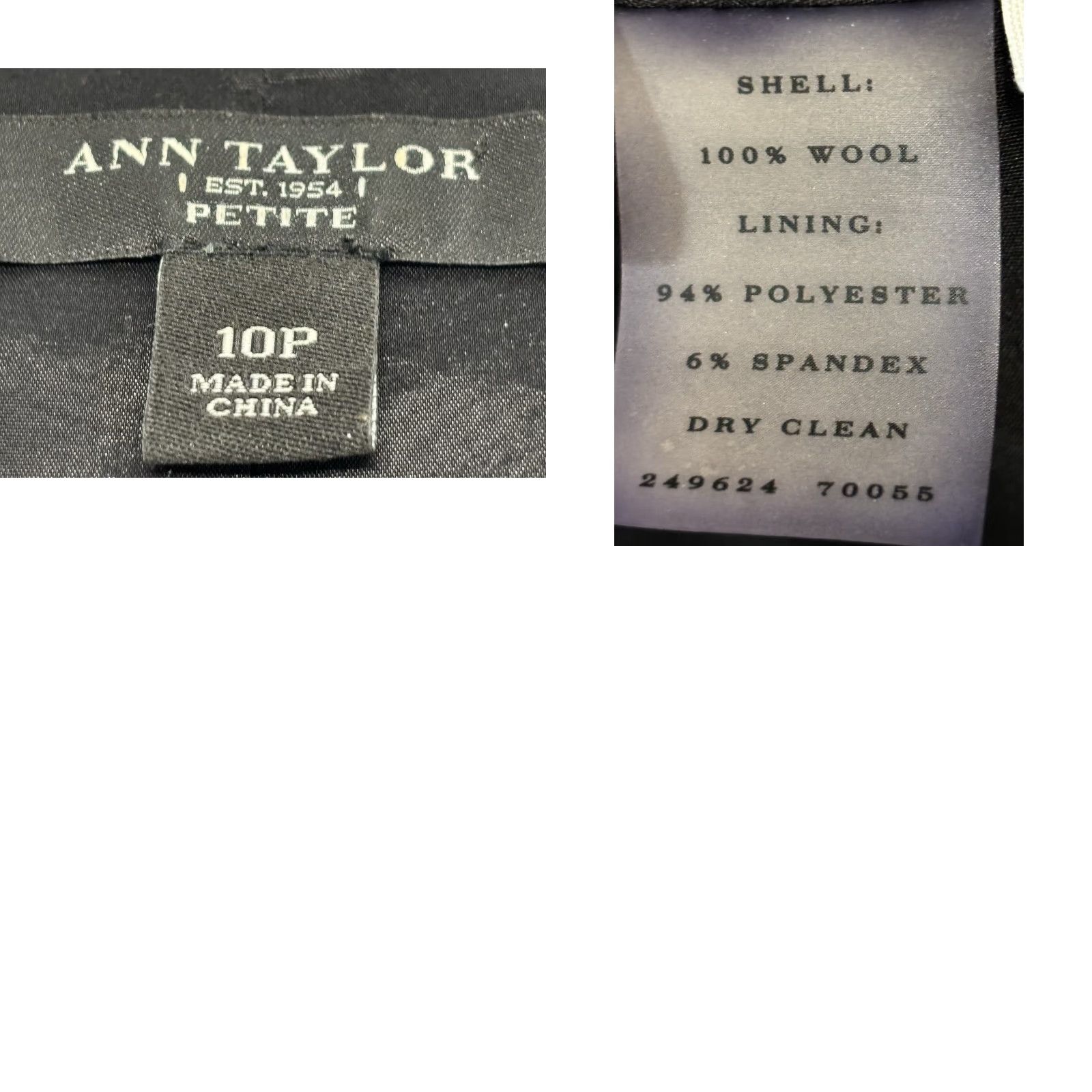 Ann Taylor Ann Taylor Blazer Wool Double Breasted Jacket Women’s 10P Petite Black Military Blazer Women’s Wool Blazer 10P Black Military Mens? Size L / US 10 / IT 46 - 8 Thumbnail