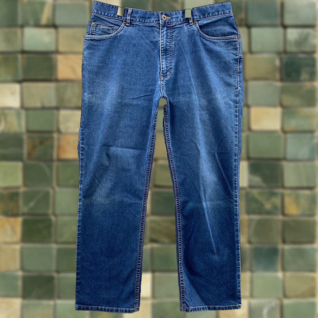 Denime Rohan Jeans Men’s 34X27 Blue Straight Indigo Denim Pants — 5-Pocket, Regular Fit, Mid Rise, Button-Zip Closure, Cotton Blend, UK Brand Size US 34 / EU 50 - 1 Thumbnail