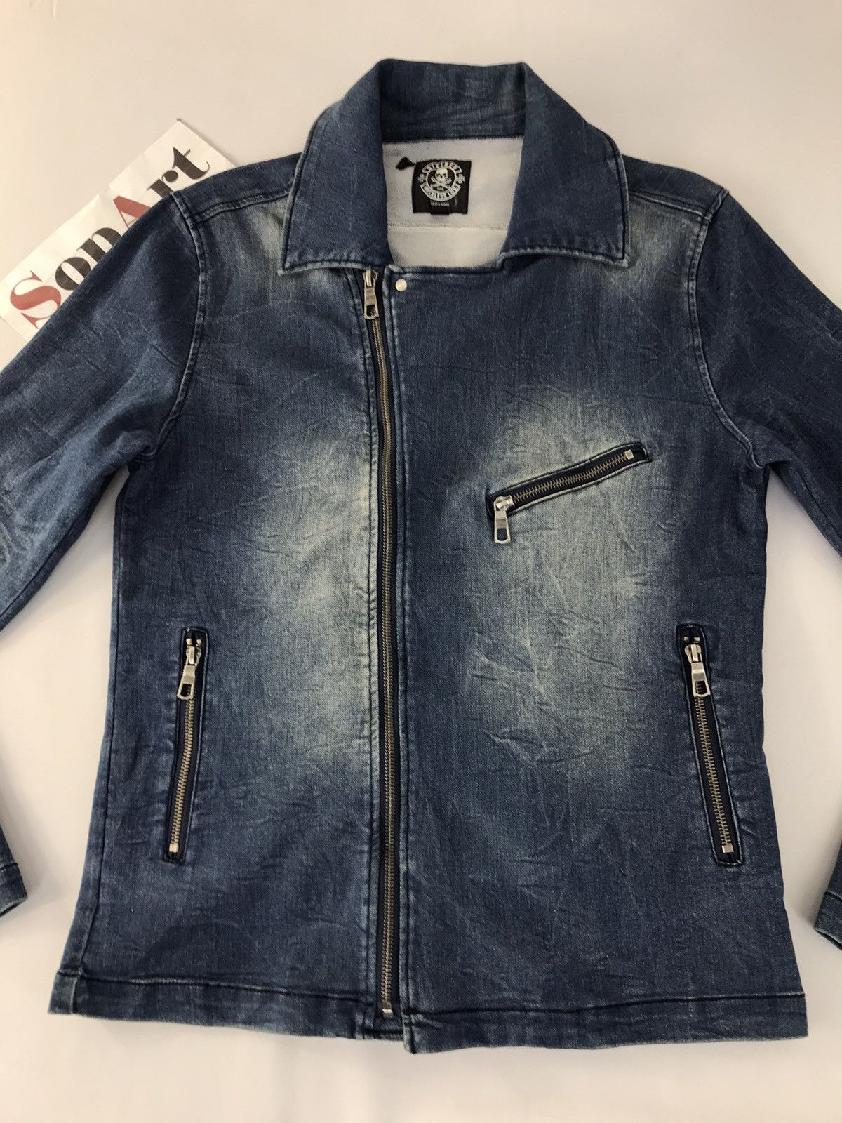 Japanese Brand Vintage Diviner Reckless Life Denim Jacket Zipper Pocket Size US M / EU 48-50 / 2 - 3 Thumbnail