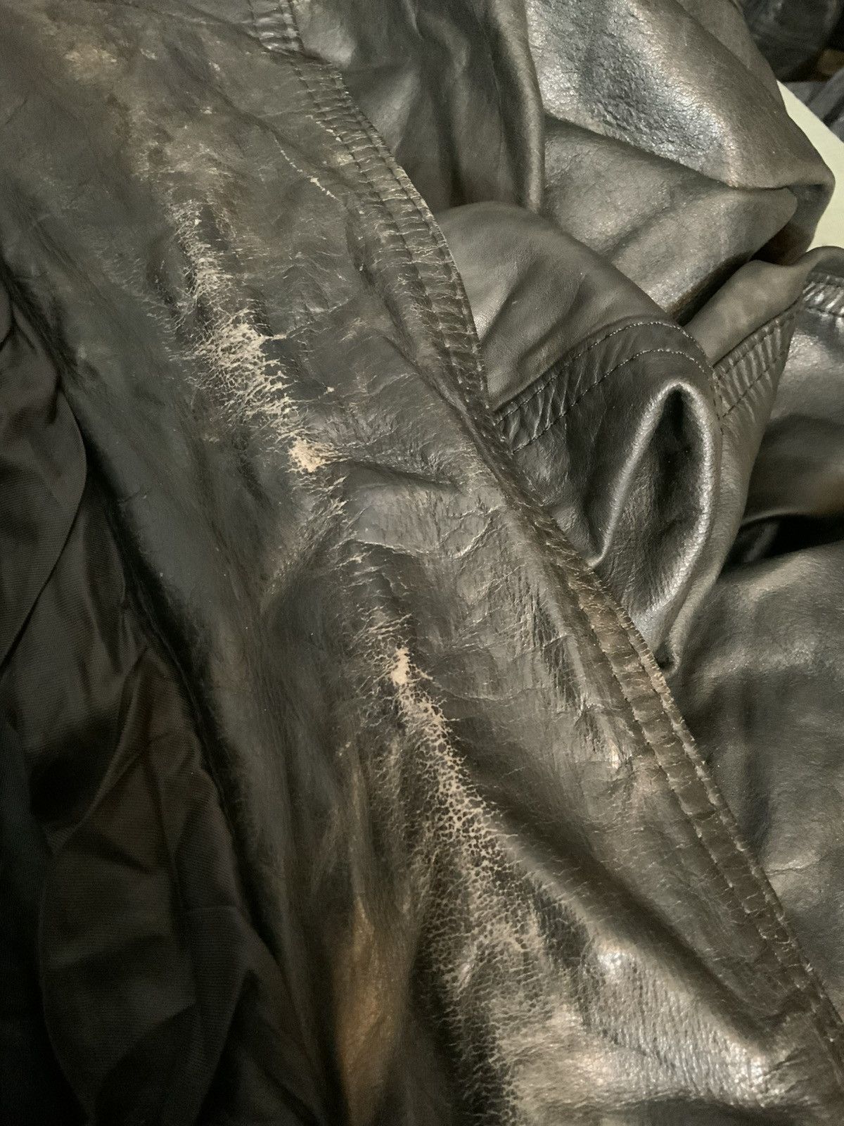 Vintage Vintage Motorcycle Bike Lamb Goat Skin Zip Bomber Jacket Size US L / EU 52-54 / 3 - 13 Thumbnail