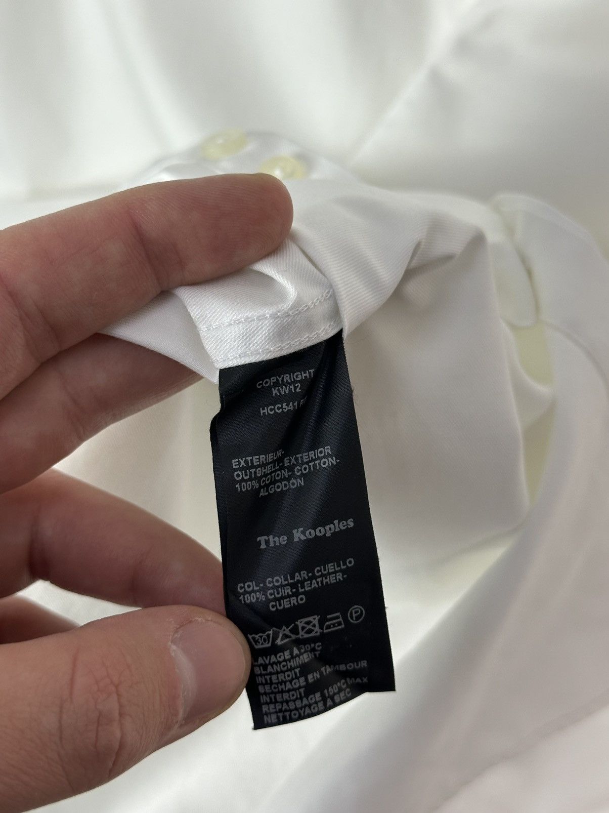 The Kooples The Kooples Fitted White Cotton Long Sleeve Men’s Shirt Size US L / EU 52-54 / 3 - 10 Thumbnail