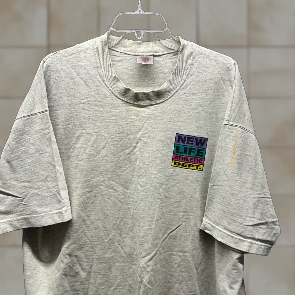 Fruit Of The Loom VINTAGE Fruit of the Loom Shirt Mens XL Gray 80s School Classic T-Shirt Size US XL / EU 56 / 4 - 1 Thumbnail