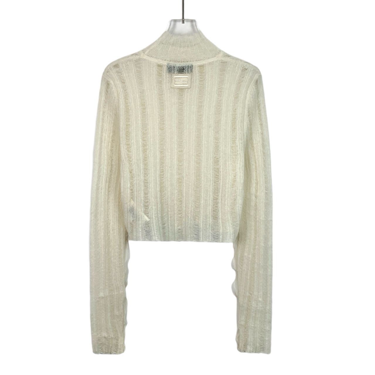 Fendi Fendi Sheer Knit Long Sleeve Cropped Turtleneck Sweater Size M / US 6-8 / IT 42-44 - 2 Thumbnail