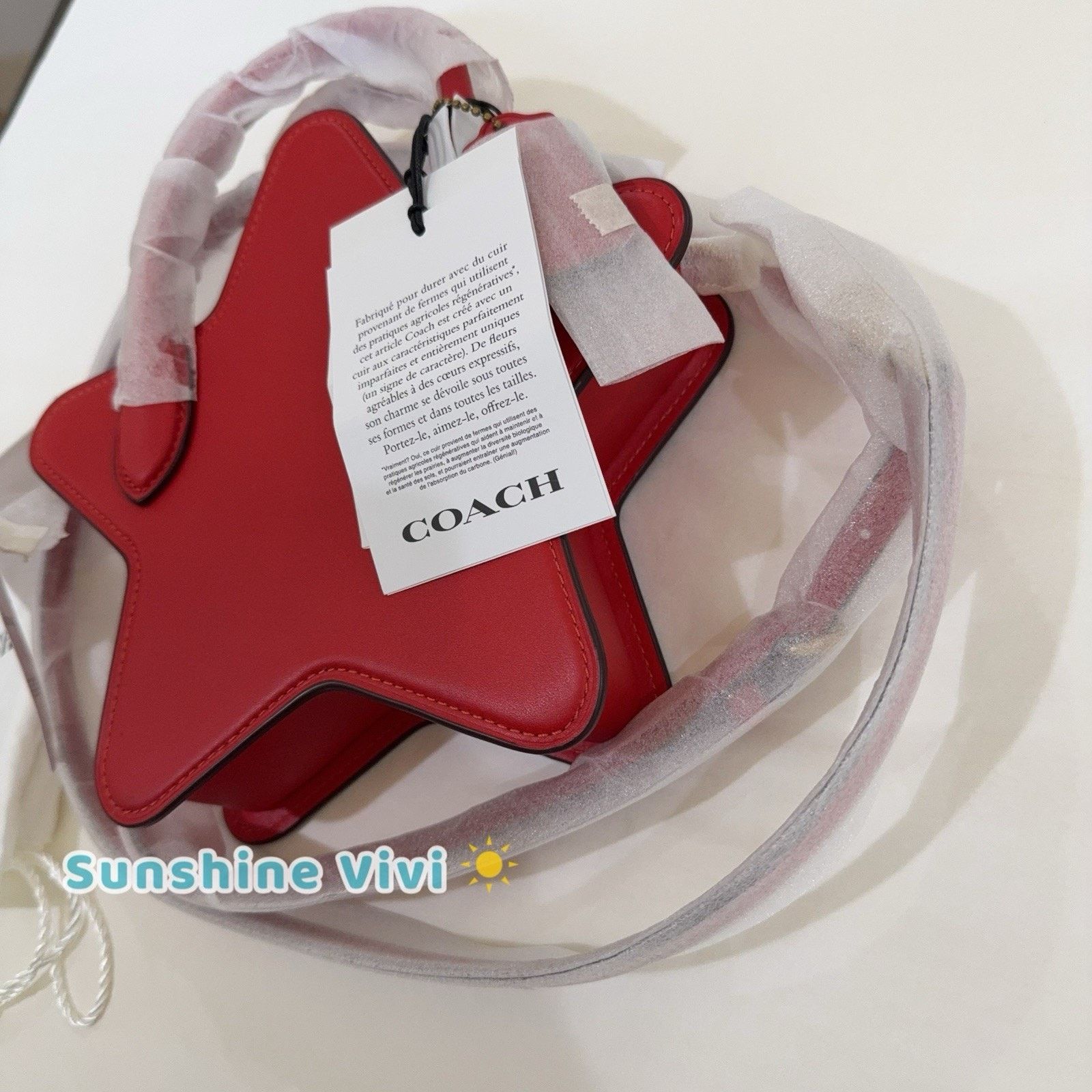 Coach NWT Coach Star Shape Bag red Glovetanned Leather CP234 Size ONE SIZE - 6 Thumbnail
