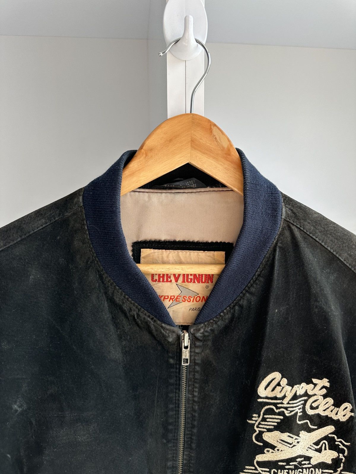 Chevignon × Vintage Vintage Chevignon Airport Club Leather Bomber Jacket Size US XL / EU 56 / 4 - 6 Thumbnail