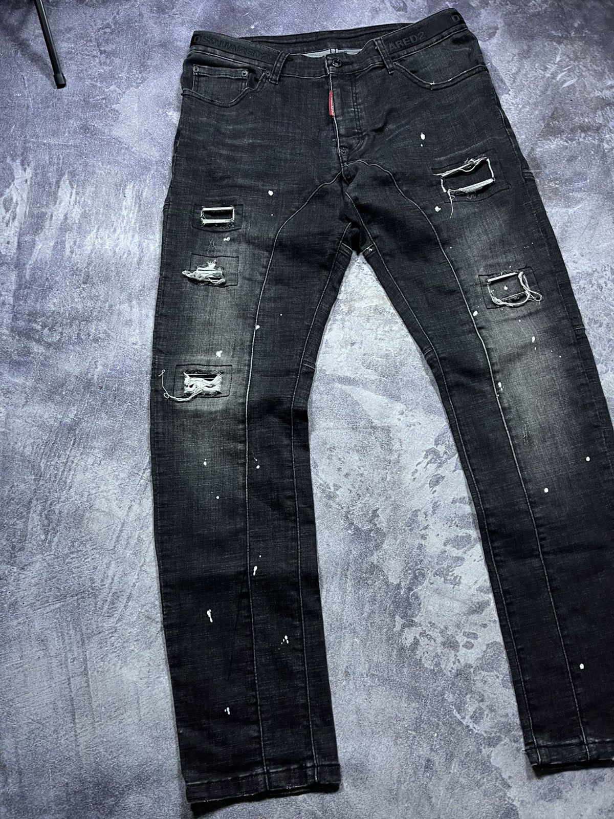Dsquared2 Dsqaured2 Ripped Jeans Denim Vintage Streetwear Y2K Size US 40 / EU 56 - 2 Thumbnail