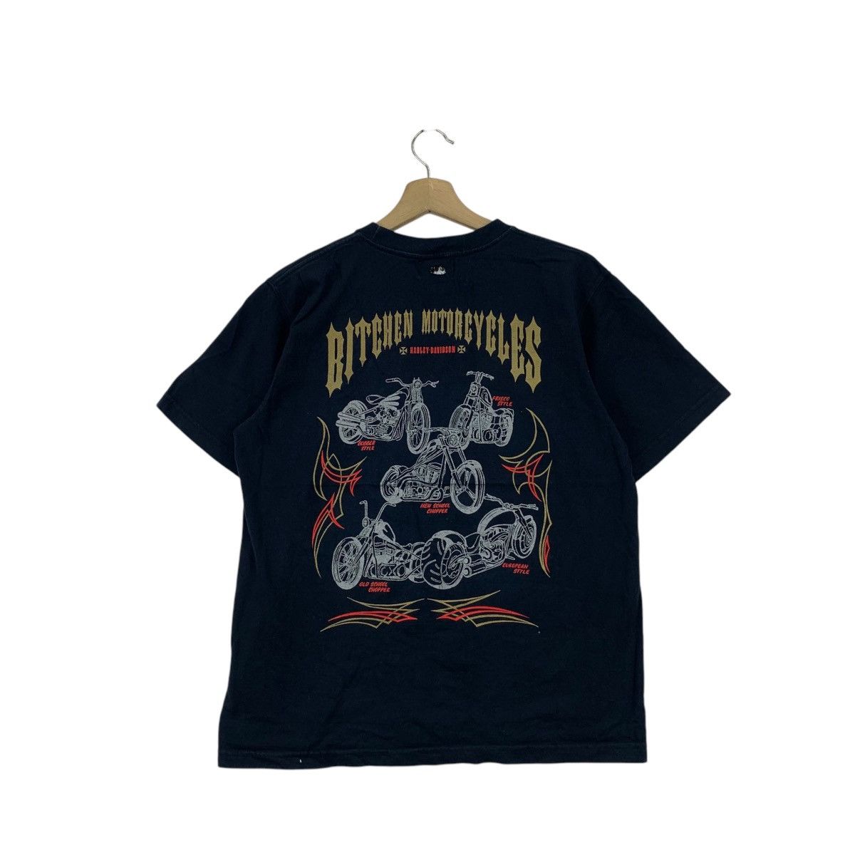Vintage BITCHEN MOTORCYCLE CHOPPER Harley Davidson Tee Shirt Top Size US M / EU 48-50 / 2 - 5 Thumbnail