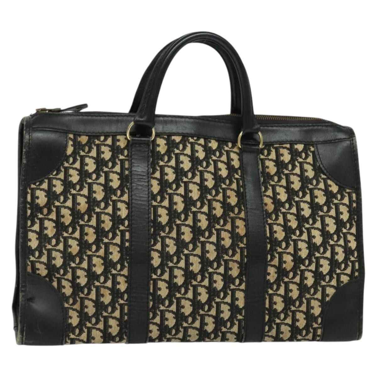 Dior DIOR Trotter Canvas Hand Bag Navy Gold Size ONE SIZE - 1 Thumbnail