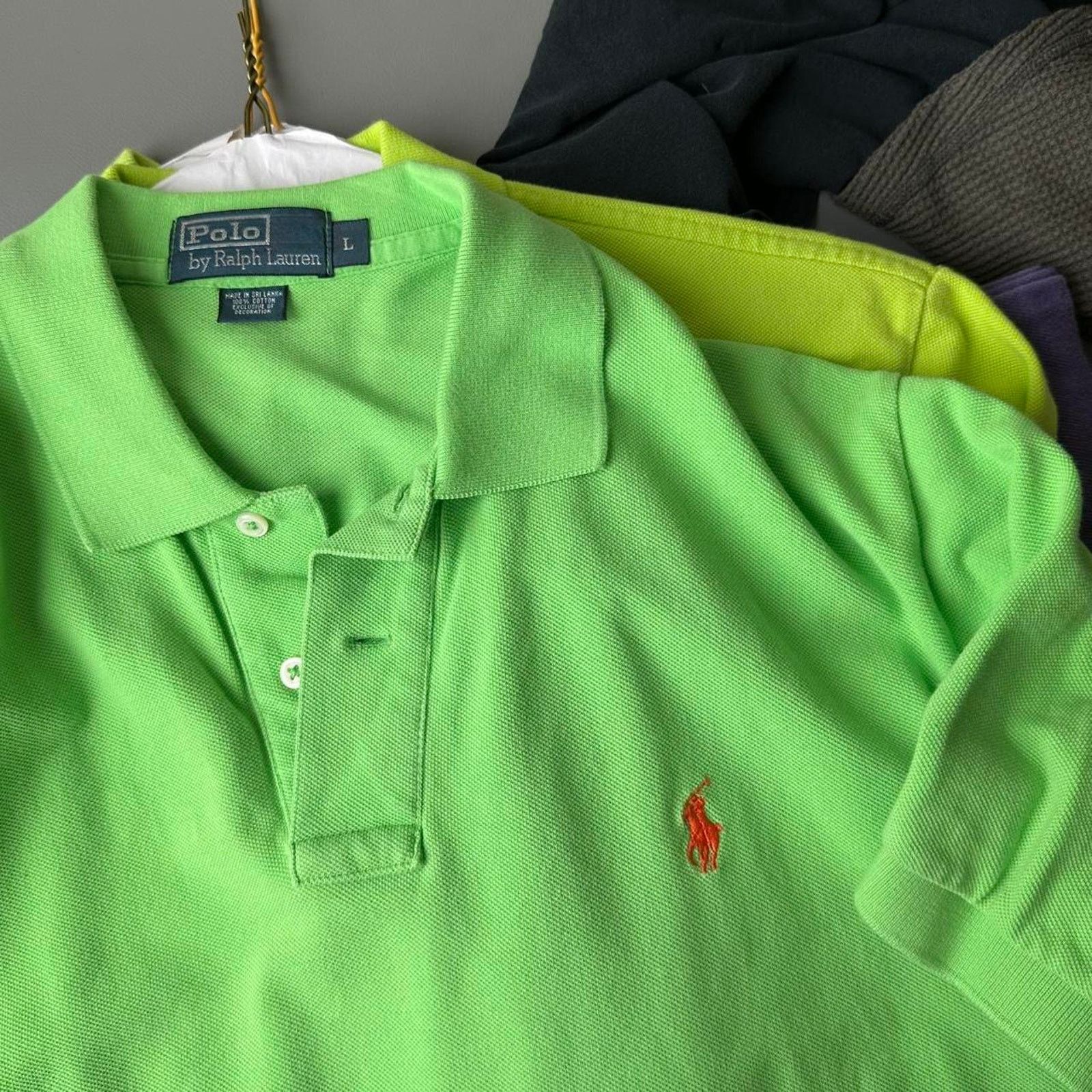Polo Ralph Lauren Green Orange Polo Ralph Lauren Embroidered Polo Collar Shirt Size US L / EU 52-54 / 3 - 4 Thumbnail