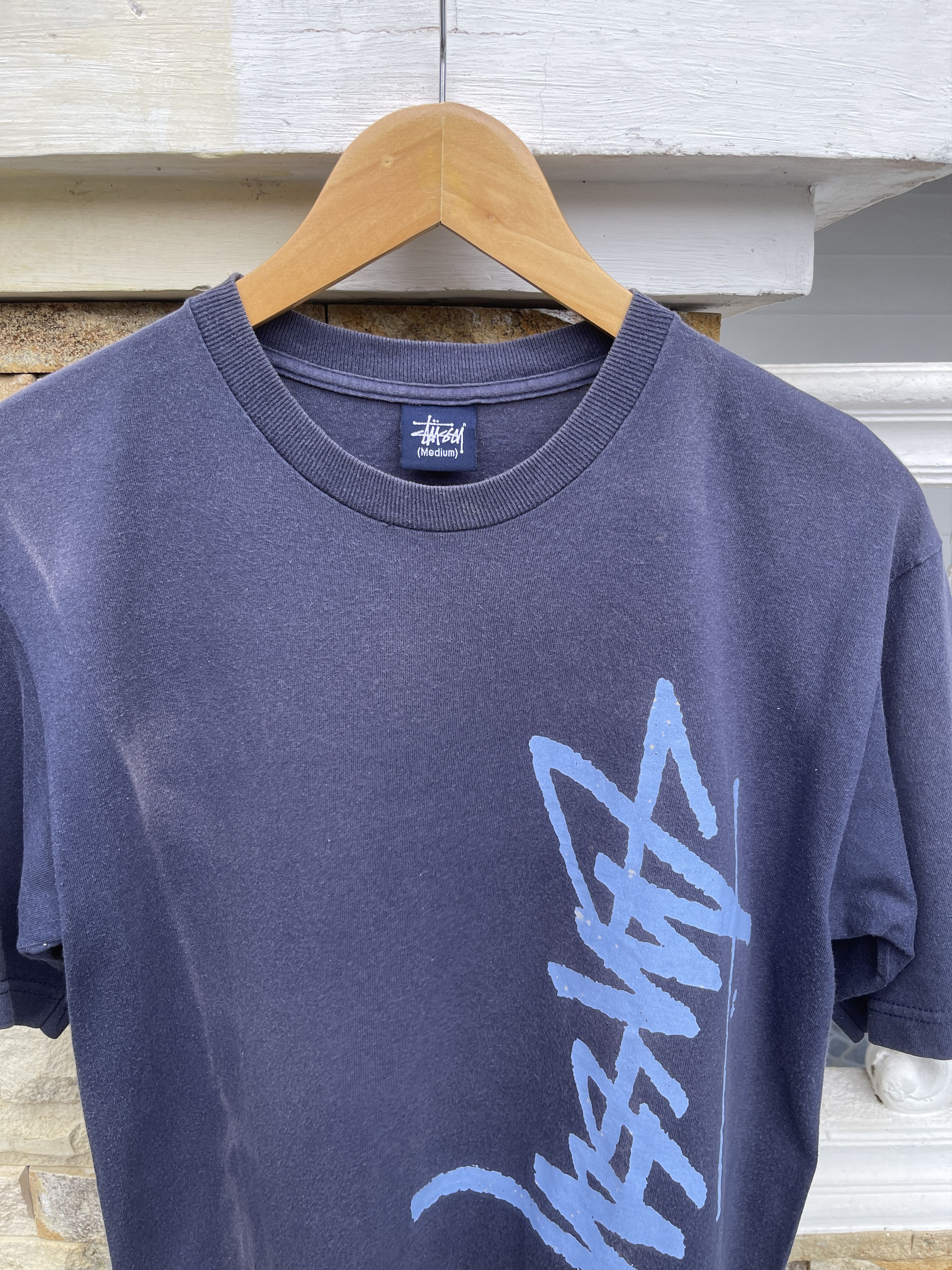 Stussy Rarest🔥Vtg 90s Stussy Signature Mirror Sun Faded Tee Size US S / EU 44-46 / 1 - 1 Thumbnail