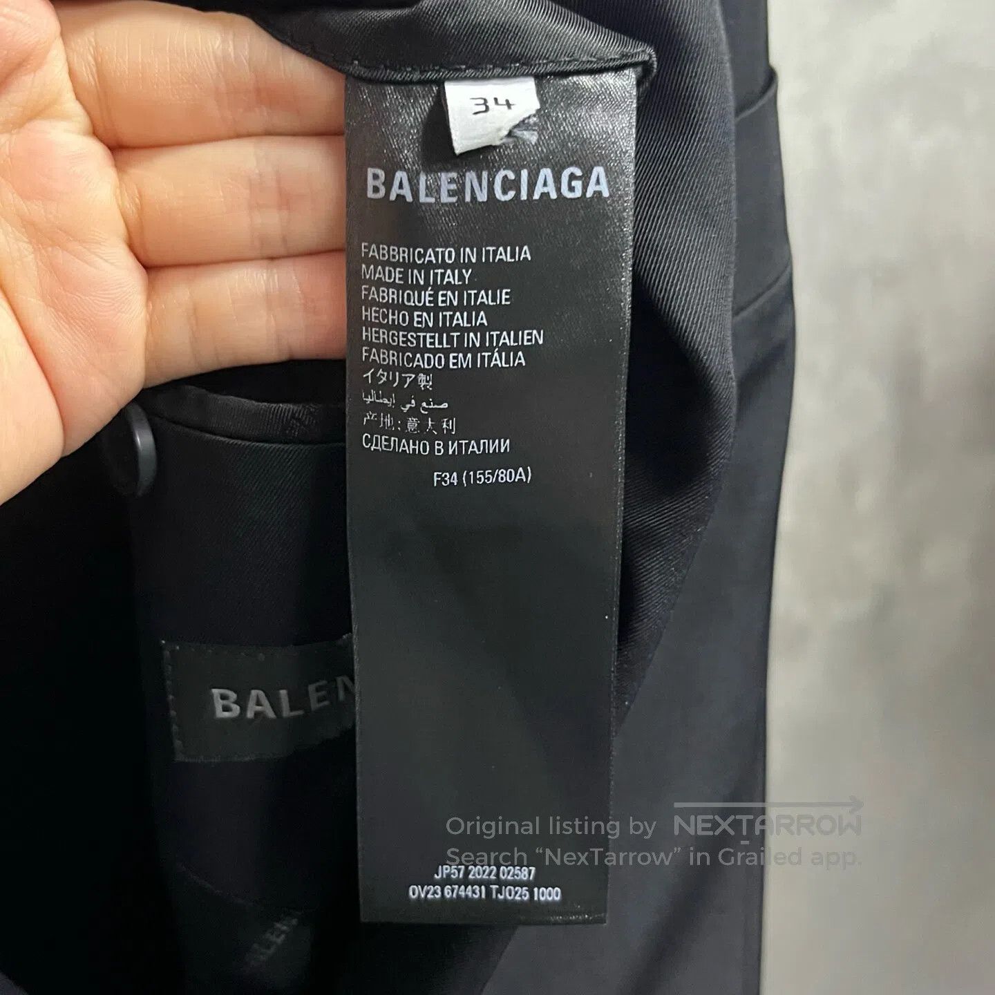 Balenciaga Balenciaga black blazer| Size 34R - 4 Thumbnail