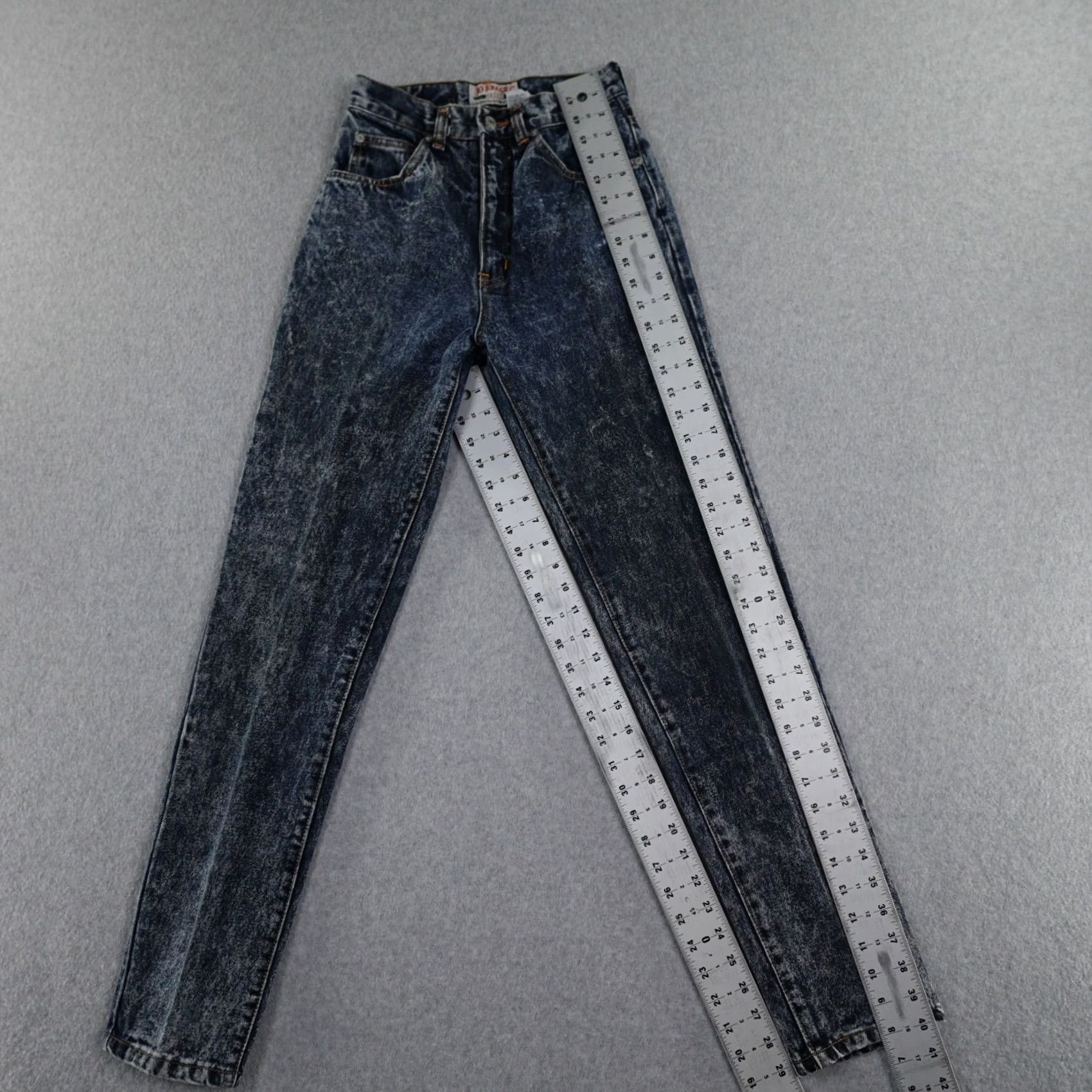 Jordache VINTAGE Jordache Jeans Womens 6 (6x29) High Waisted Acid Wash 5-Pocket Denim Blue Mens Womens Boys Girls Size 28" / US 6 / IT 42 - 3 Thumbnail