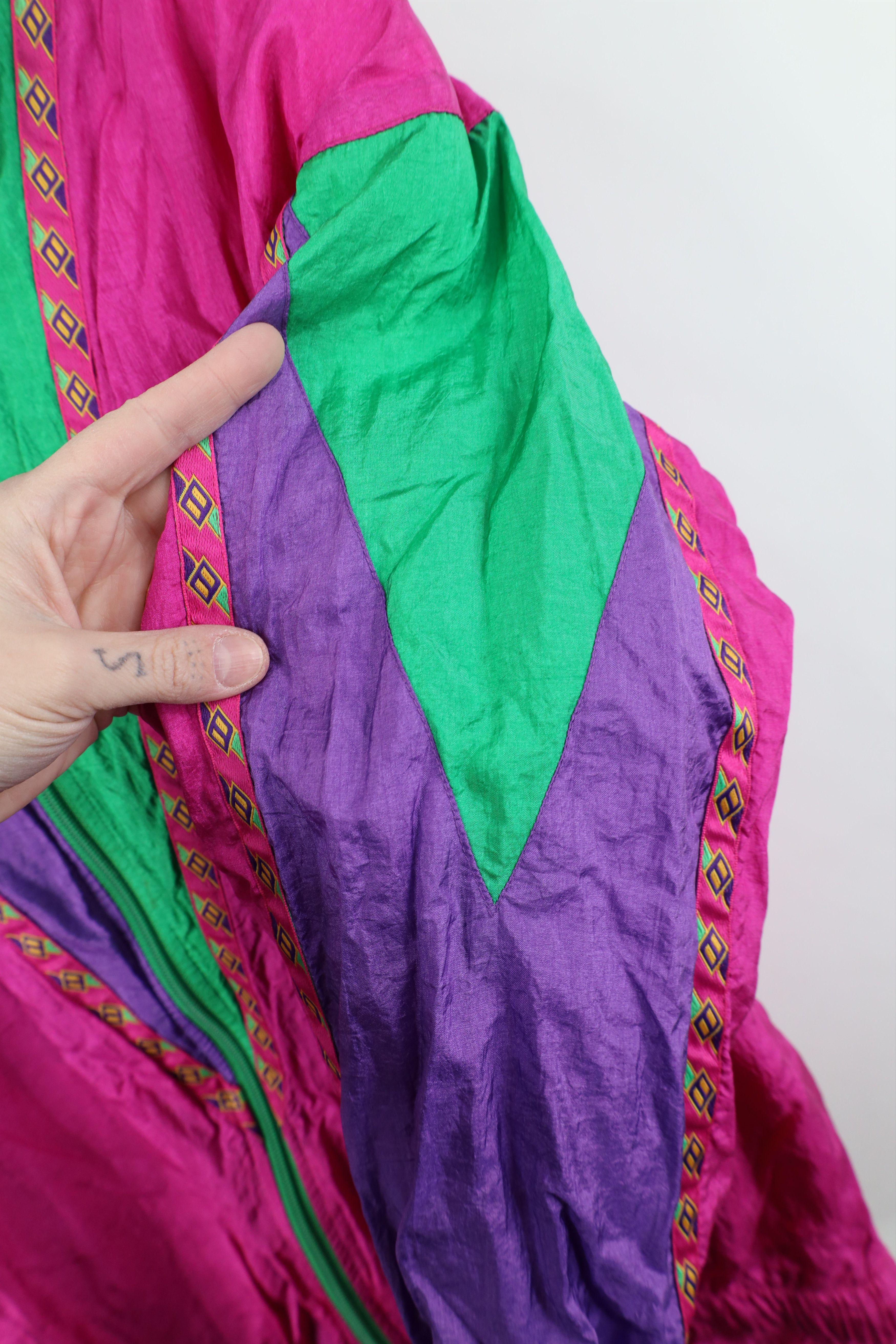 Vintage Vintage 90s Streetwear Southwestern Windbreaker Jacket Size XL / US 12-14 / IT 48-50 - 7 Thumbnail
