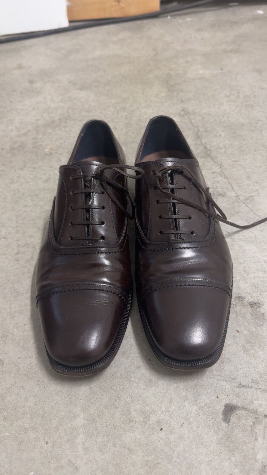 Salvatore Ferragamo Ferragamo Captoe Oxfords Size US 9 / EU 42 - 1 Thumbnail