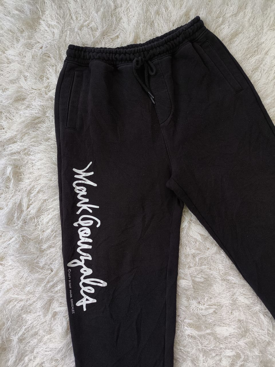 American Apparel MARK GONZALEZ Spellout Big Print Sweatpants Jogger Size US 29 - 3 Thumbnail