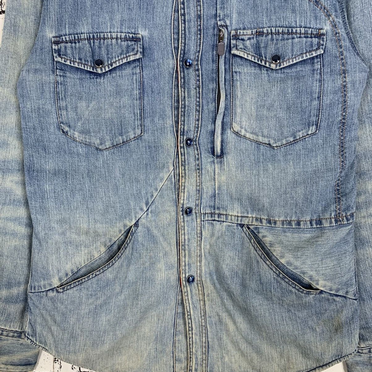 Blue Blue Japan × Vintage Vintage Blue Blue Denim Washed Faded Flannel Shirt Size US M / EU 48-50 / 2 - 5 Thumbnail