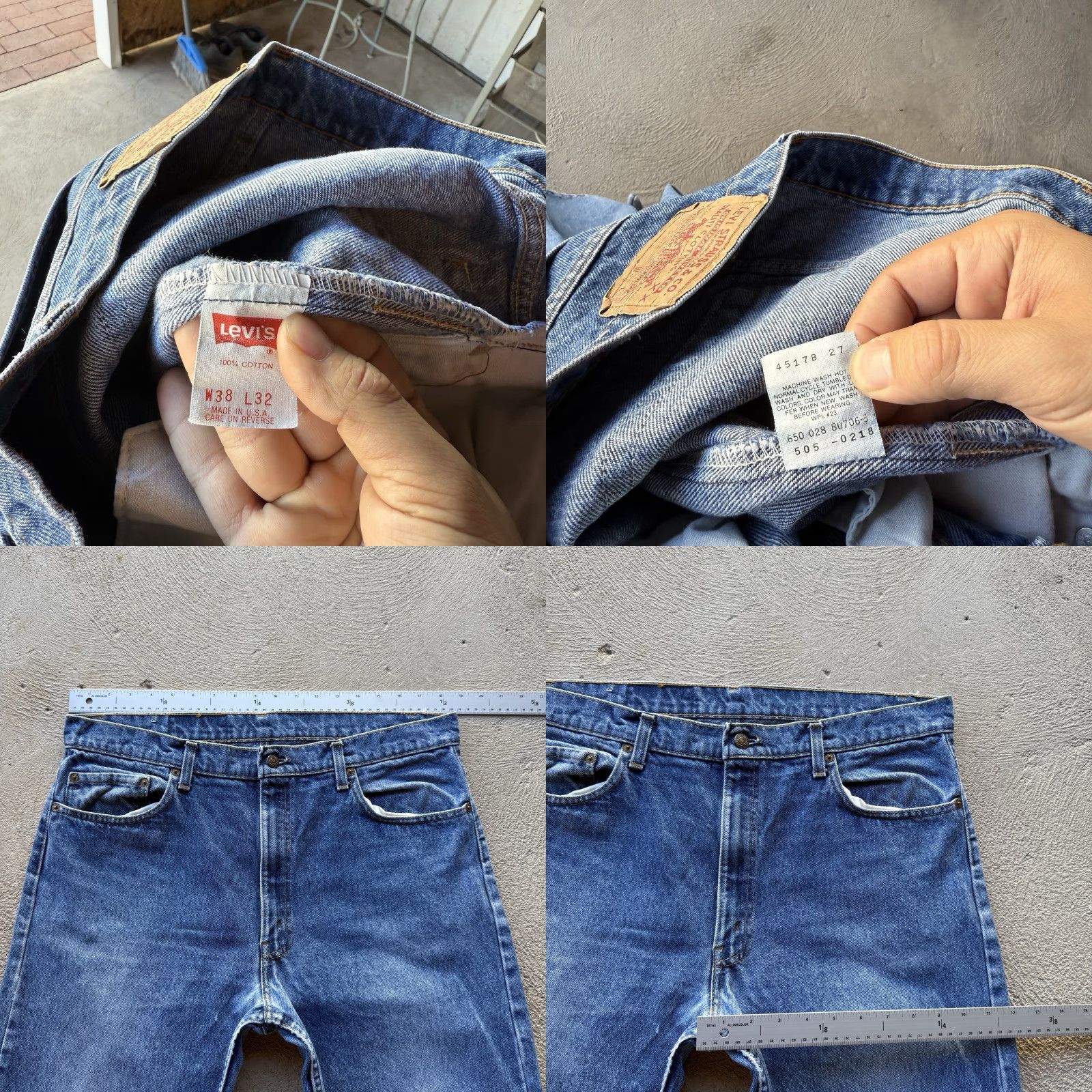 Levi's VINTAGE Levi's 505 Jeans 36x30 Blue Straight Denim Pants 80s 90s Mens Size US 36 / EU 52 - 8 Thumbnail
